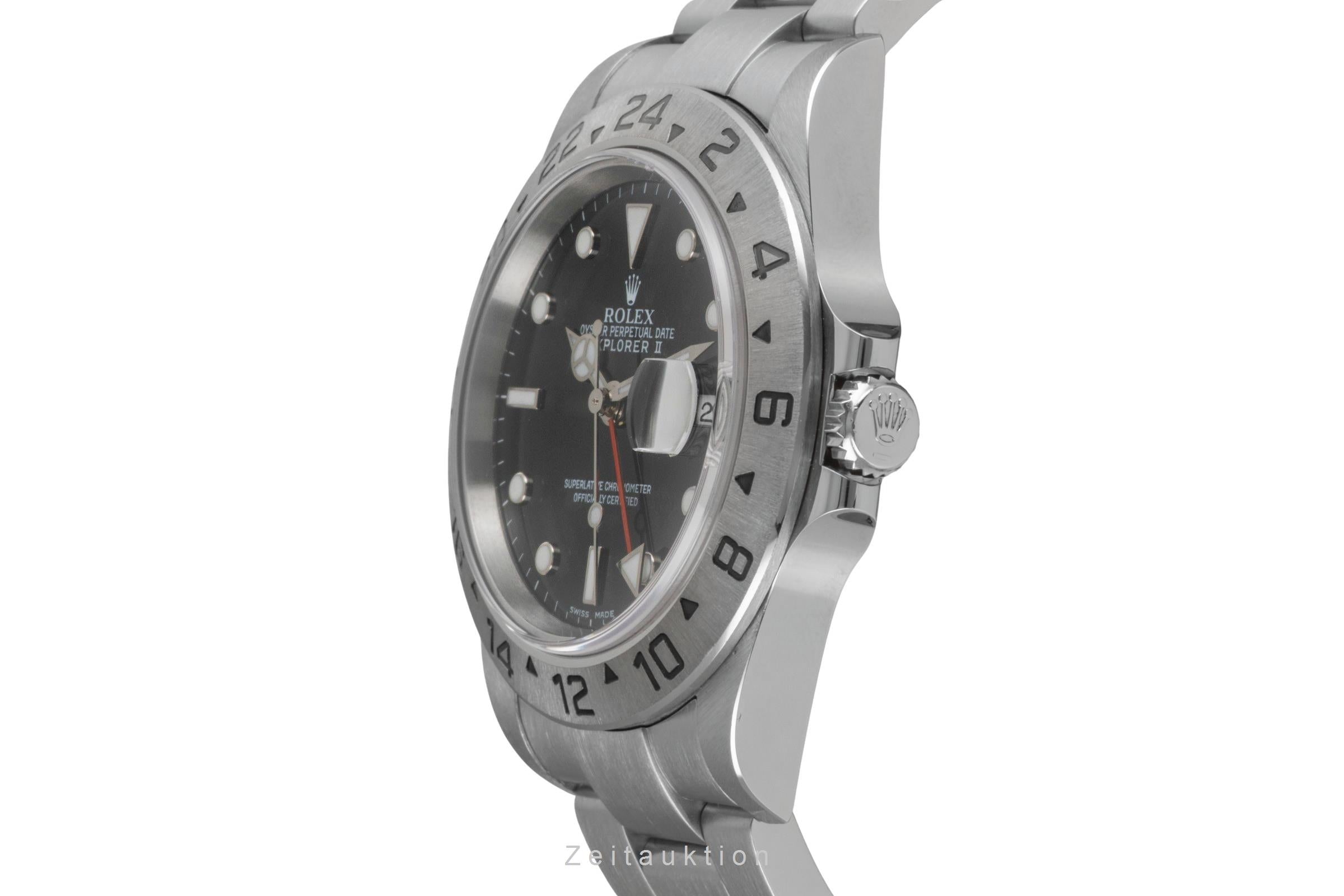 Rolex Explorer II Black Dial Oyster Stahl Automatik Herrenuhr Ref 16570T F-Serie [2604167]