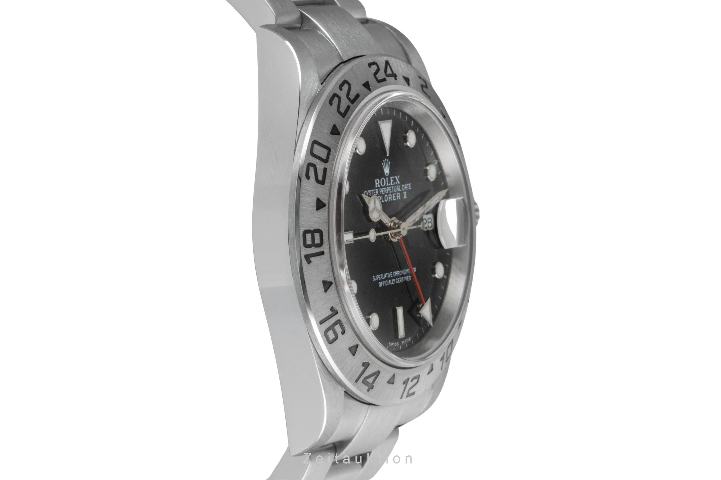 Rolex Explorer II Black Dial Oyster Stahl Automatik Herrenuhr Ref 16570T F-Serie [2604167]