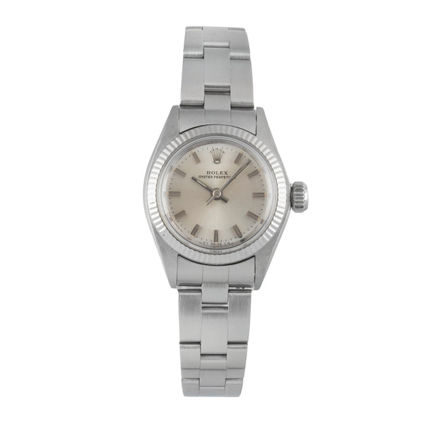 Rolex Oyster Perpetual acero / oro blanco automático reloj para damas  6719 Vintage  [2604179]