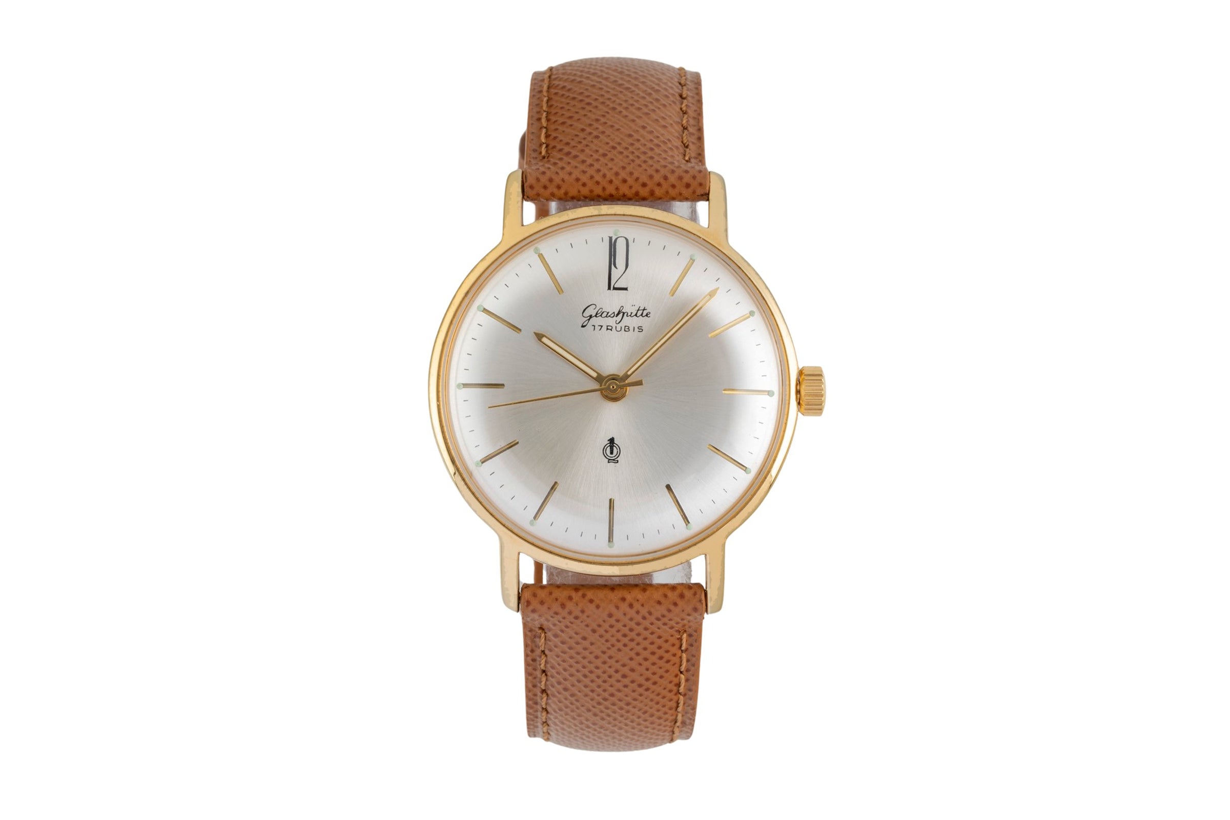 Glashütte laiton doré à remontage manuel montre pour hommes Vintage  [2604196]