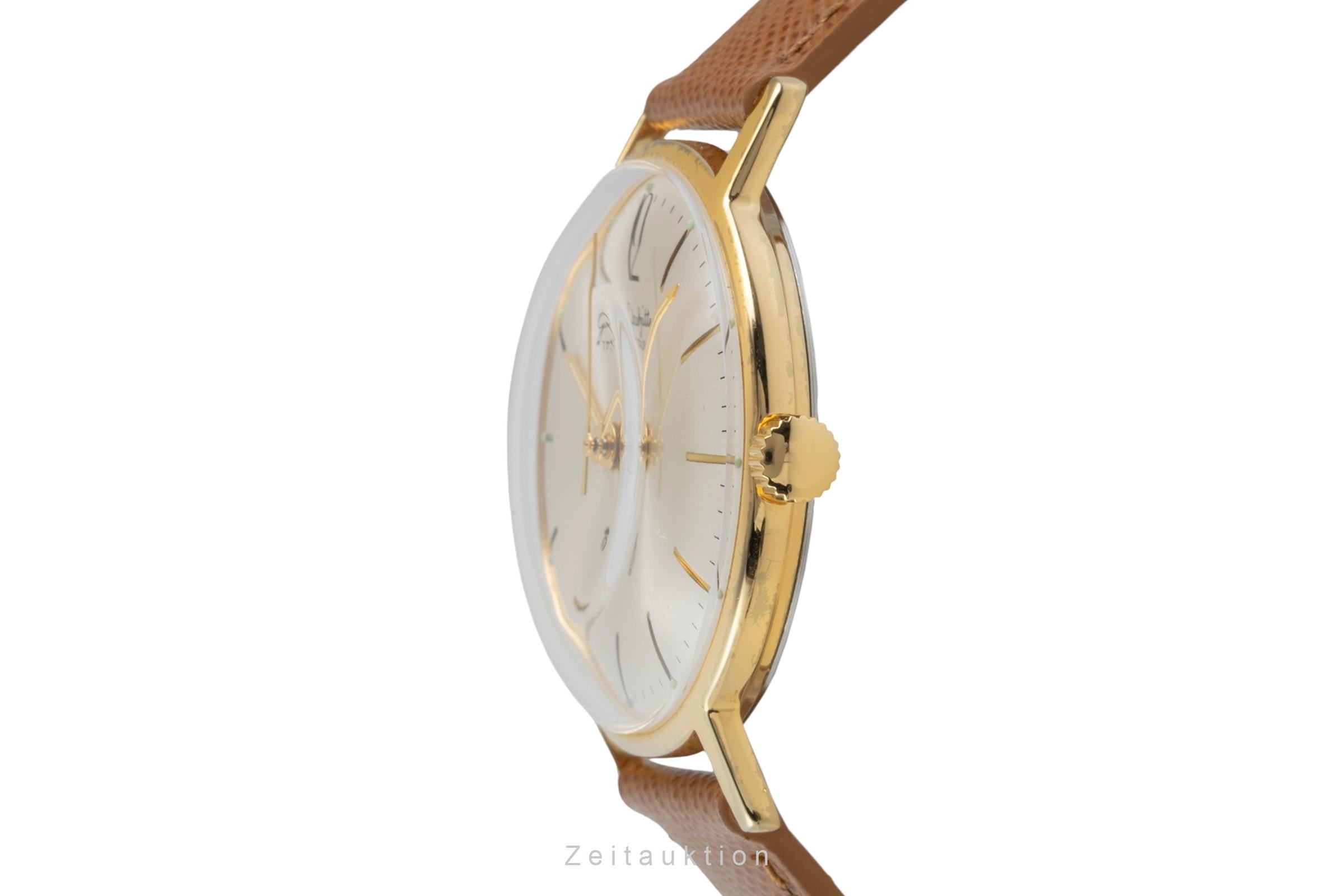 Glashütte latón bañado en oro cuerda manual reloj para caballeros Vintage  [2604196]