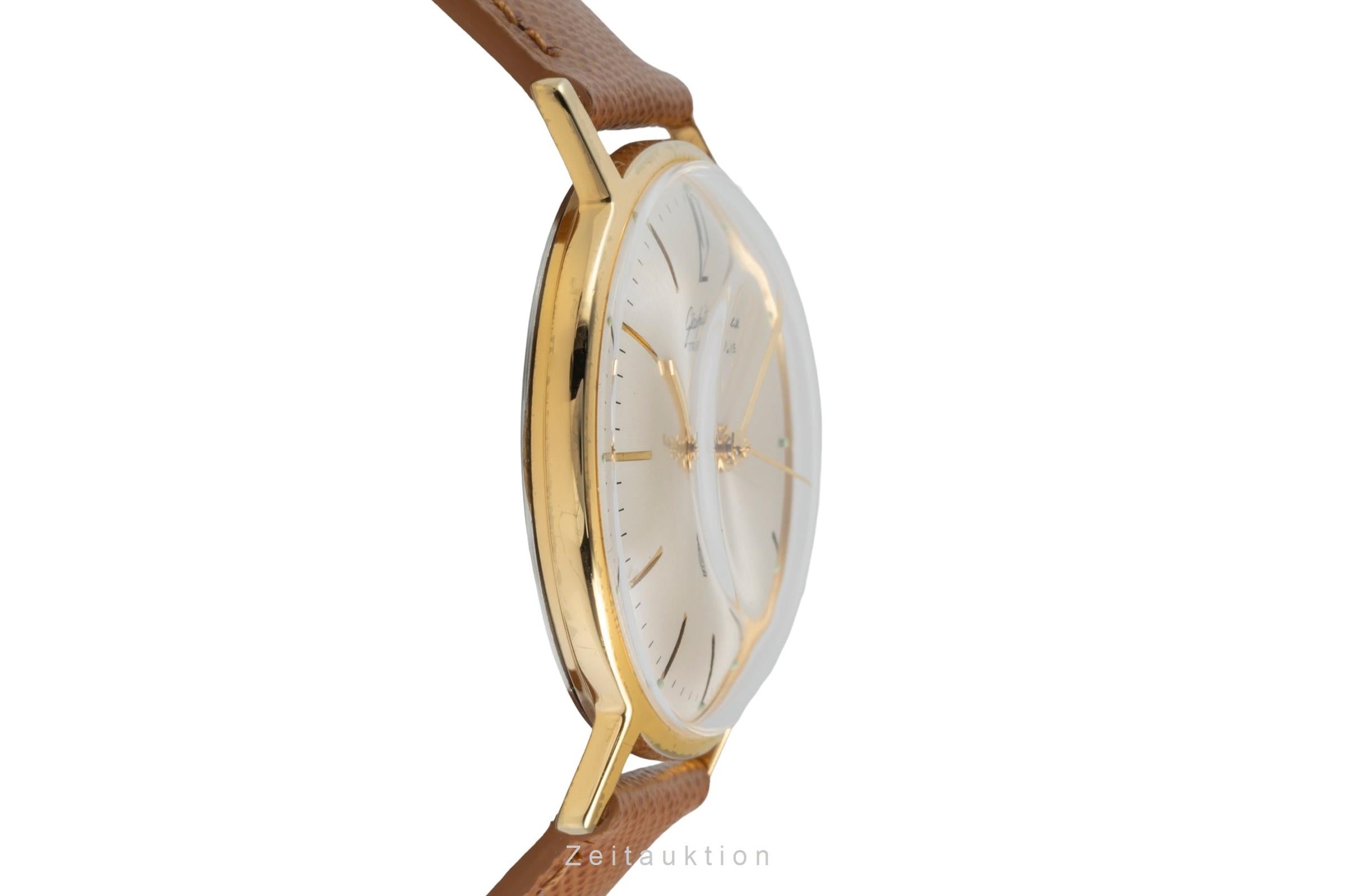 Glashütte latón bañado en oro cuerda manual reloj para caballeros Vintage  [2604196]