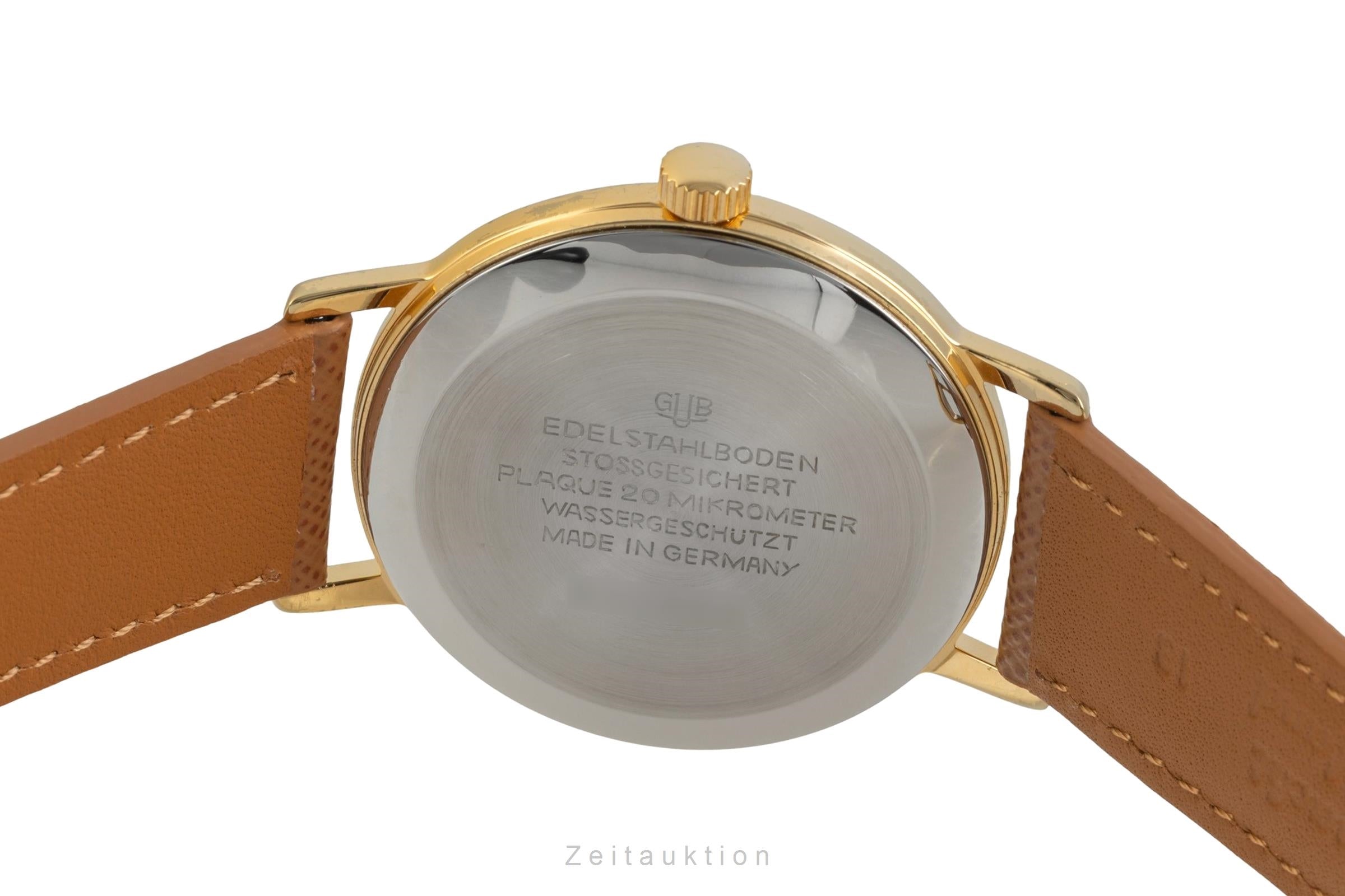 Glashütte latón bañado en oro cuerda manual reloj para caballeros Vintage  [2604196]