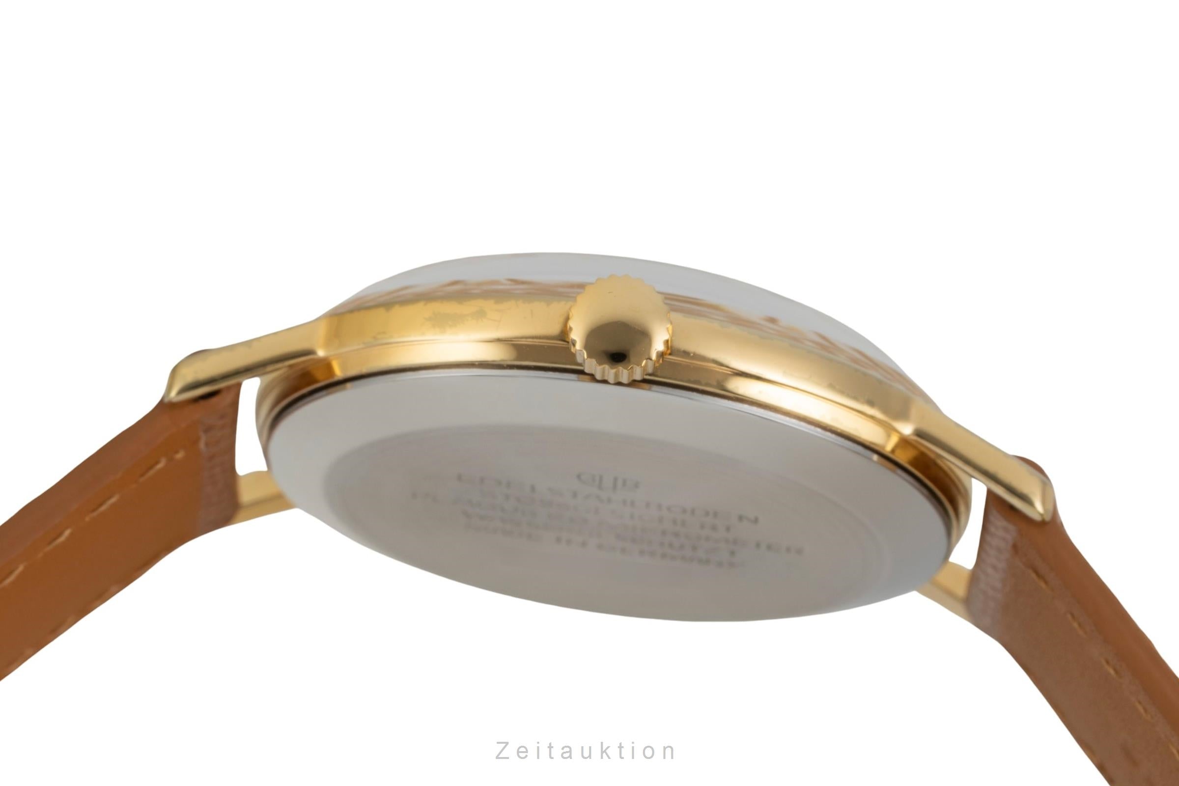 Glashütte latón bañado en oro cuerda manual reloj para caballeros Vintage  [2604196]