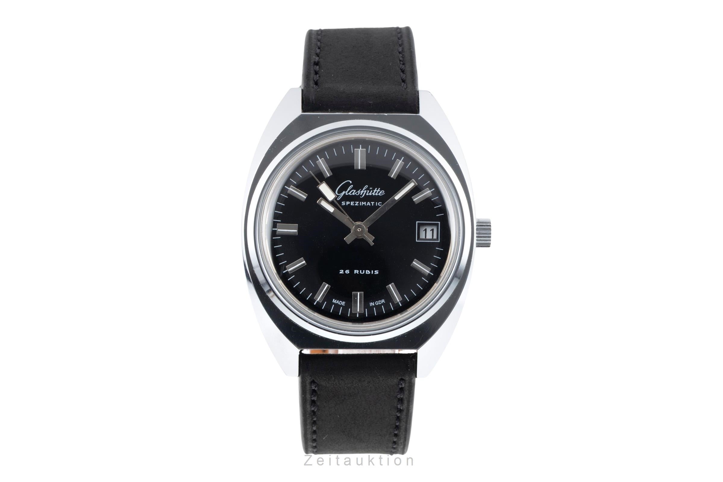 Glashütte Spezimatic latón cromado automático reloj para caballeros Vintage  [2604197]