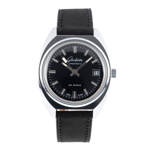 Glashütte Spezimatic latón cromado automático reloj para caballeros Vintage  [2604197]