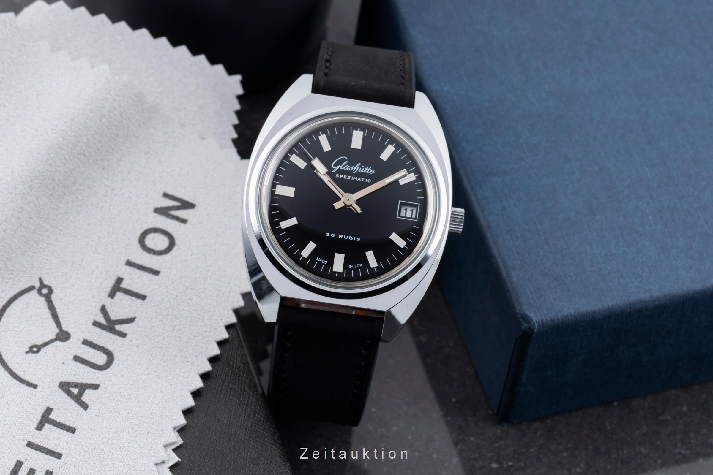 Glashütte Spezimatic latón cromado automático reloj para caballeros Vintage  [2604197]
