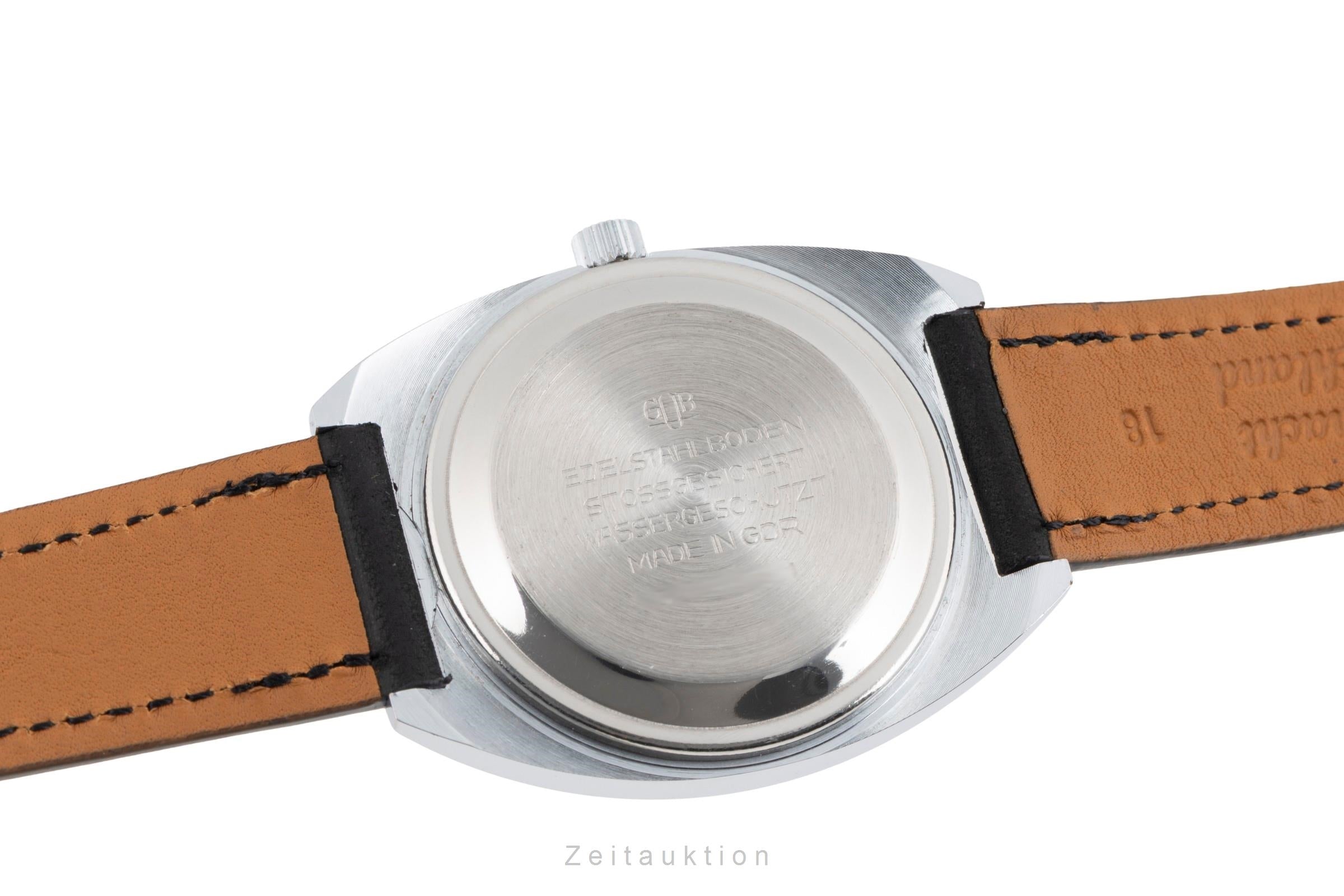 Glashütte Spezimatic latón cromado automático reloj para caballeros Vintage  [2604197]