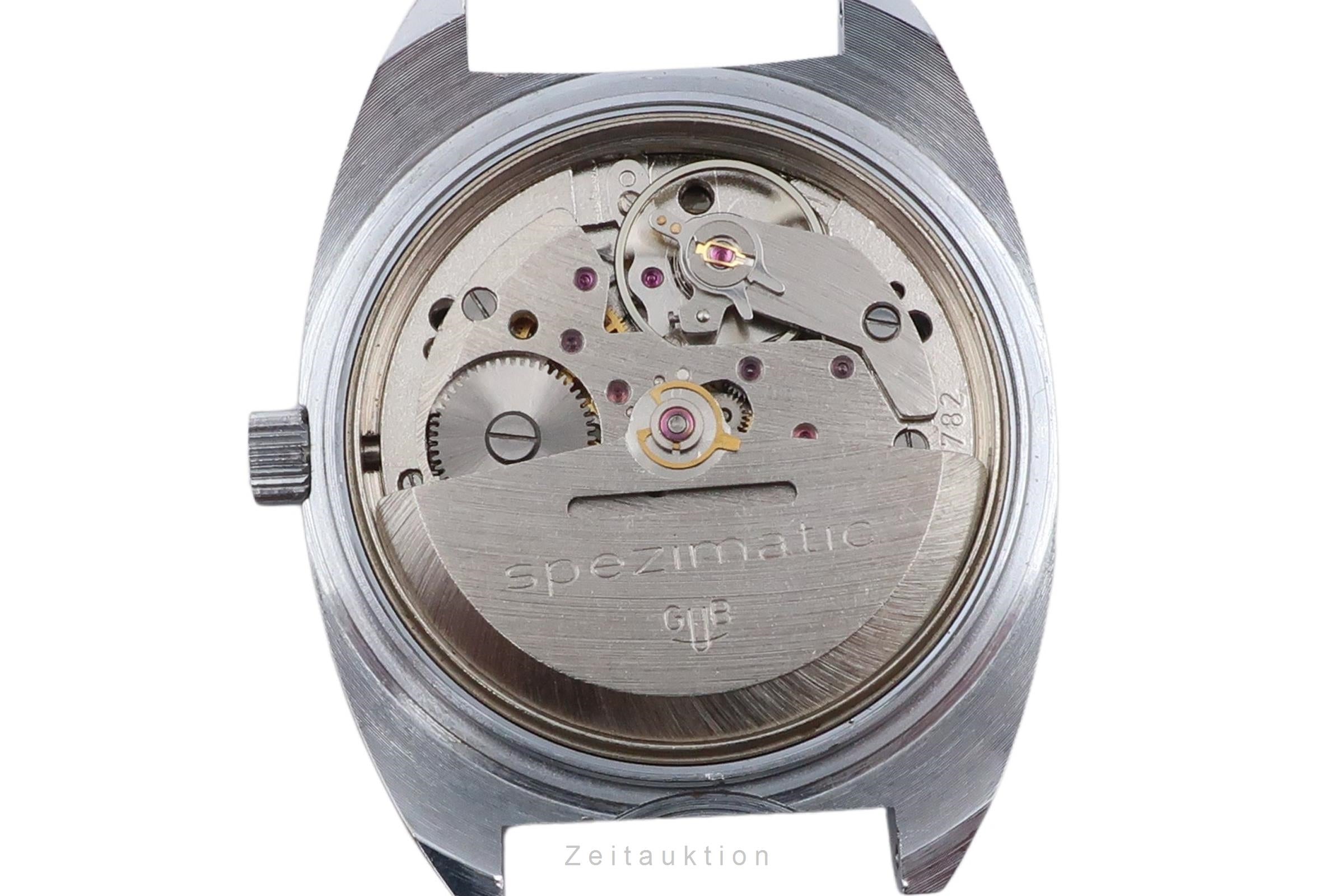 Glashütte Spezimatic latón cromado automático reloj para caballeros Vintage  [2604197]