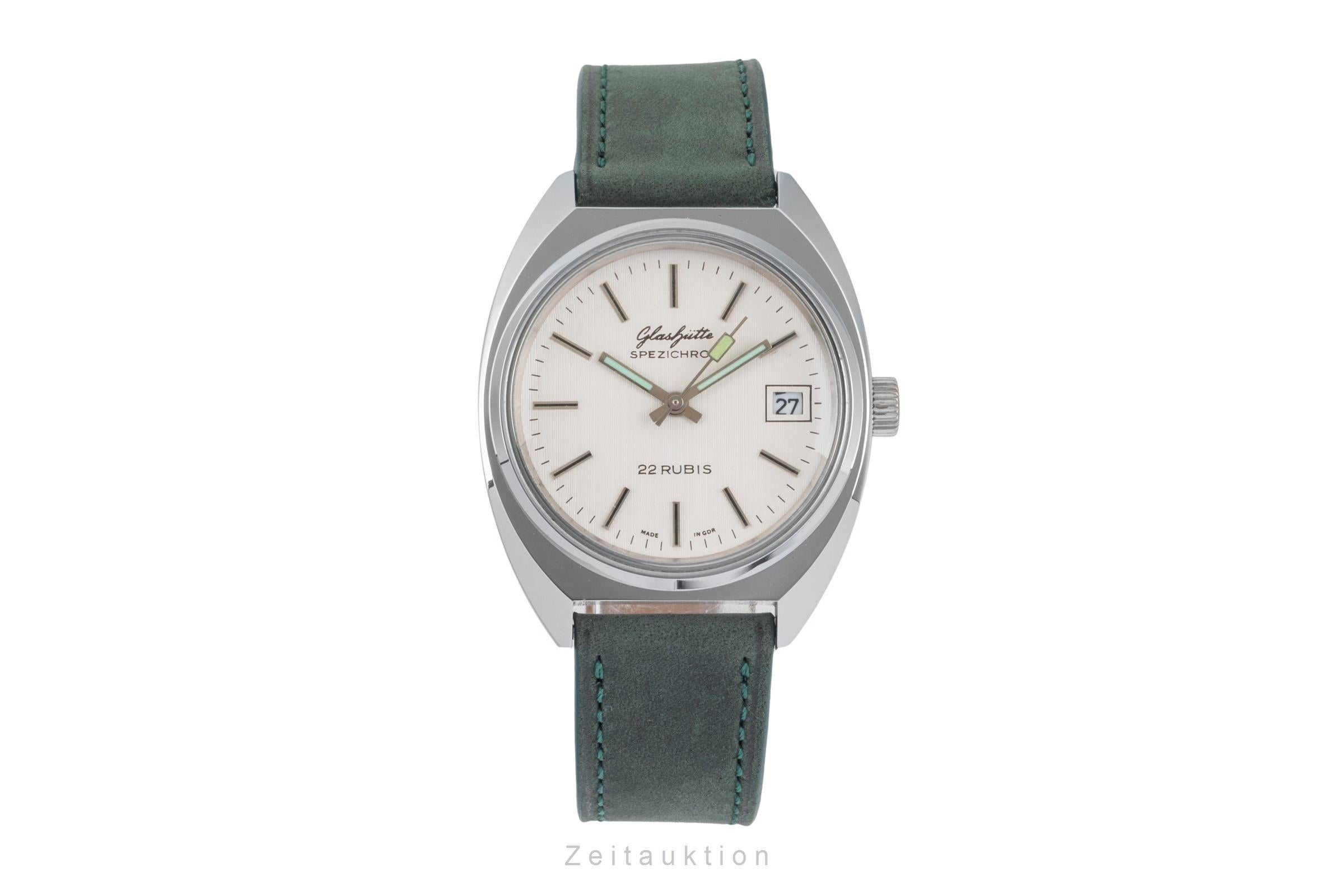 Glashütte Spezichron latón cromado automático reloj para caballeros Vintage  [2604198]