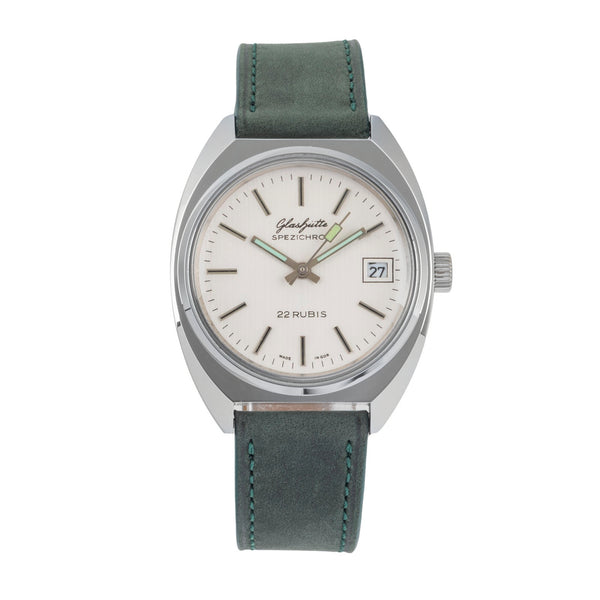 Glashütte Spezichron latón cromado automático reloj para caballeros Vintage  [2604198]