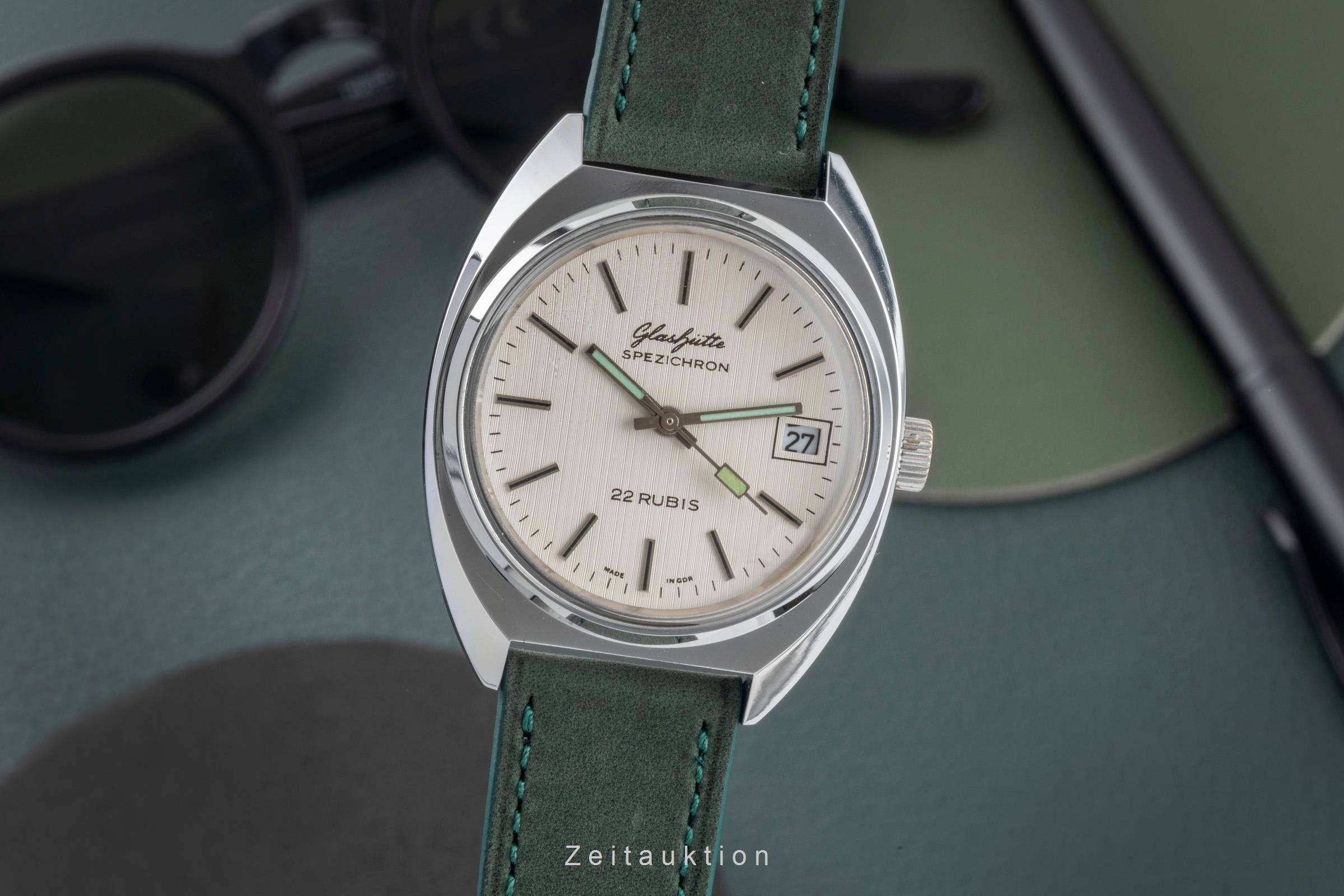 Glashütte Spezichron latón cromado automático reloj para caballeros Vintage  [2604198]