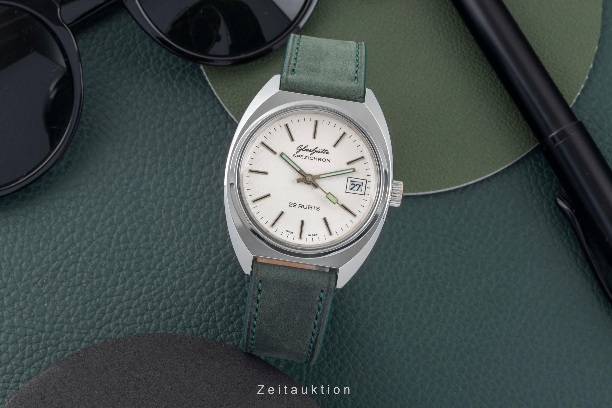 Glashütte Spezichron latón cromado automático reloj para caballeros Vintage  [2604198]