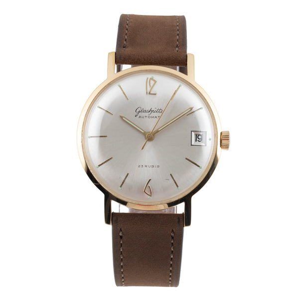 Glashütte Automat latón bañado en oro automático reloj para caballeros Vintage  [2604199]
