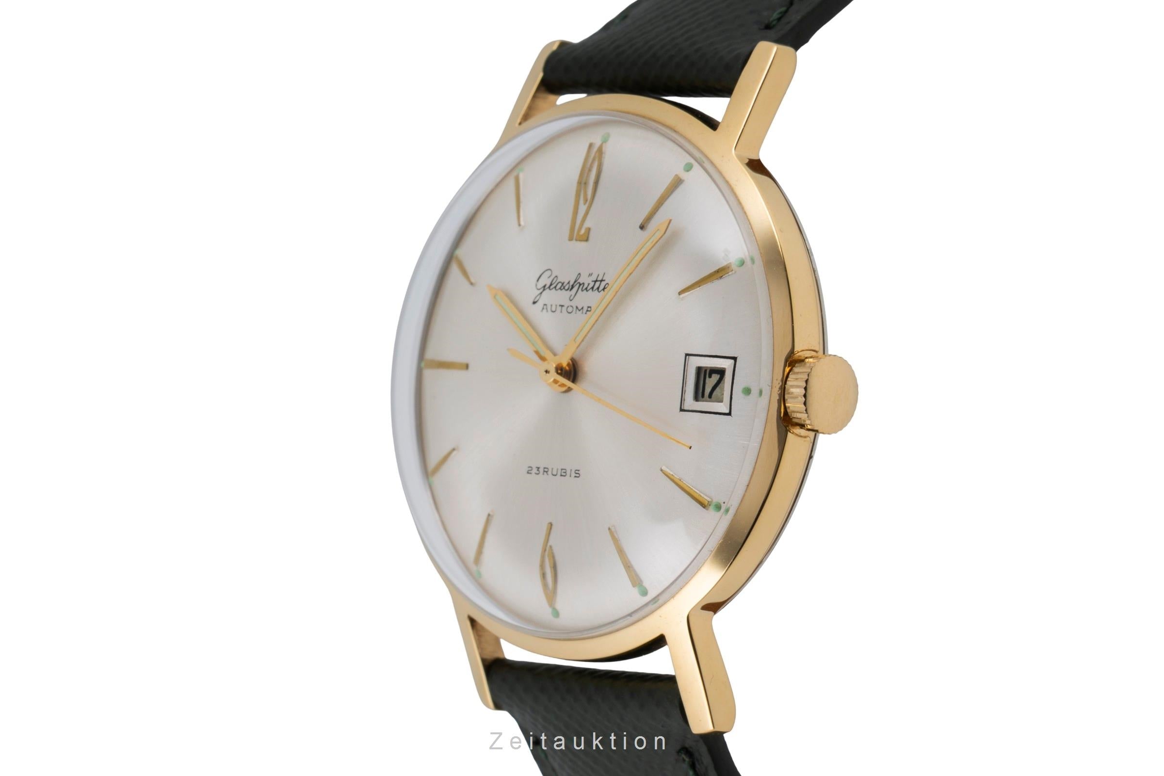 Glashütte Automat latón bañado en oro automático reloj para caballeros Vintage  [2604200]