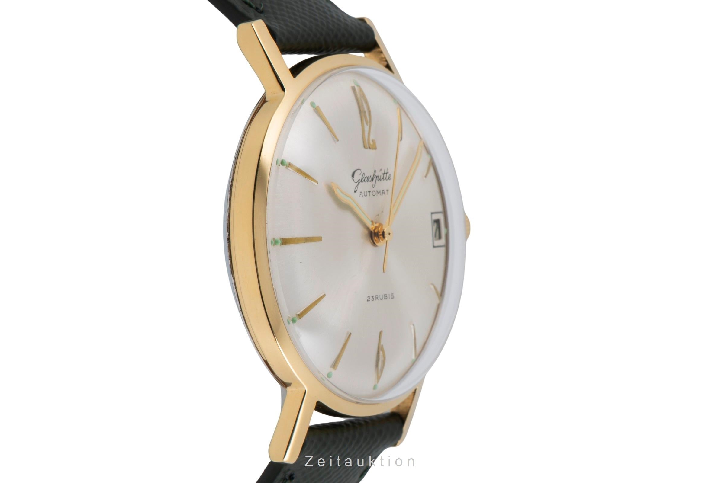 Glashütte Automat latón bañado en oro automático reloj para caballeros Vintage  [2604200]