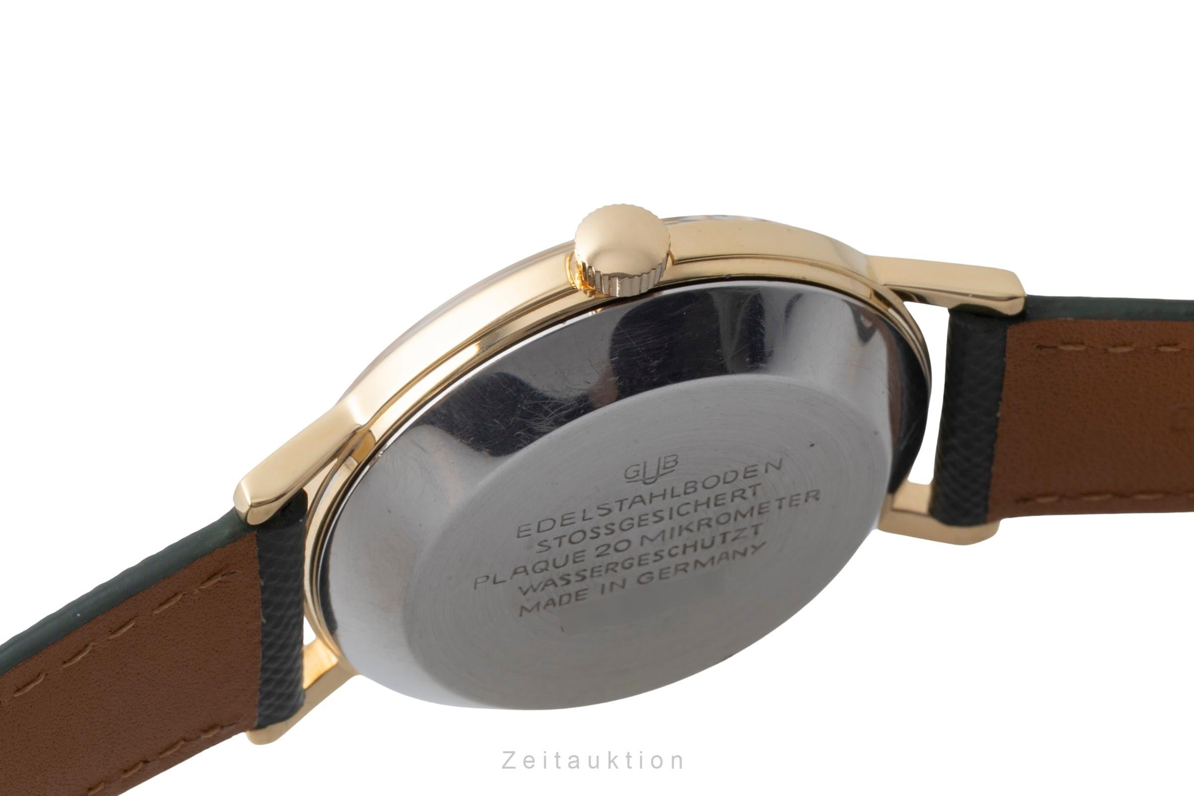 Glashütte Automat latón bañado en oro automático reloj para caballeros Vintage  [2604200]