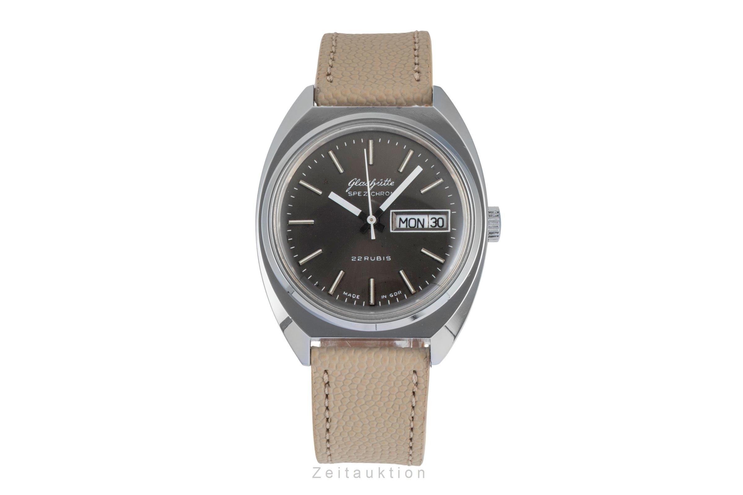 Glashütte Spezichron chromed brass automatic men's watch Vintage  [2604201]