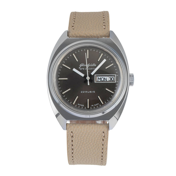 Glashütte Spezichron chromed brass automatic men's watch Vintage  [2604201]