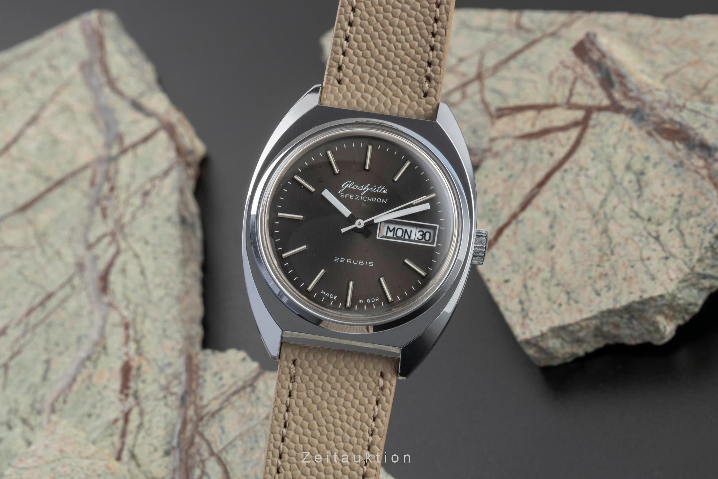 Glashütte Spezichron chromed brass automatic men's watch Vintage  [2604201]