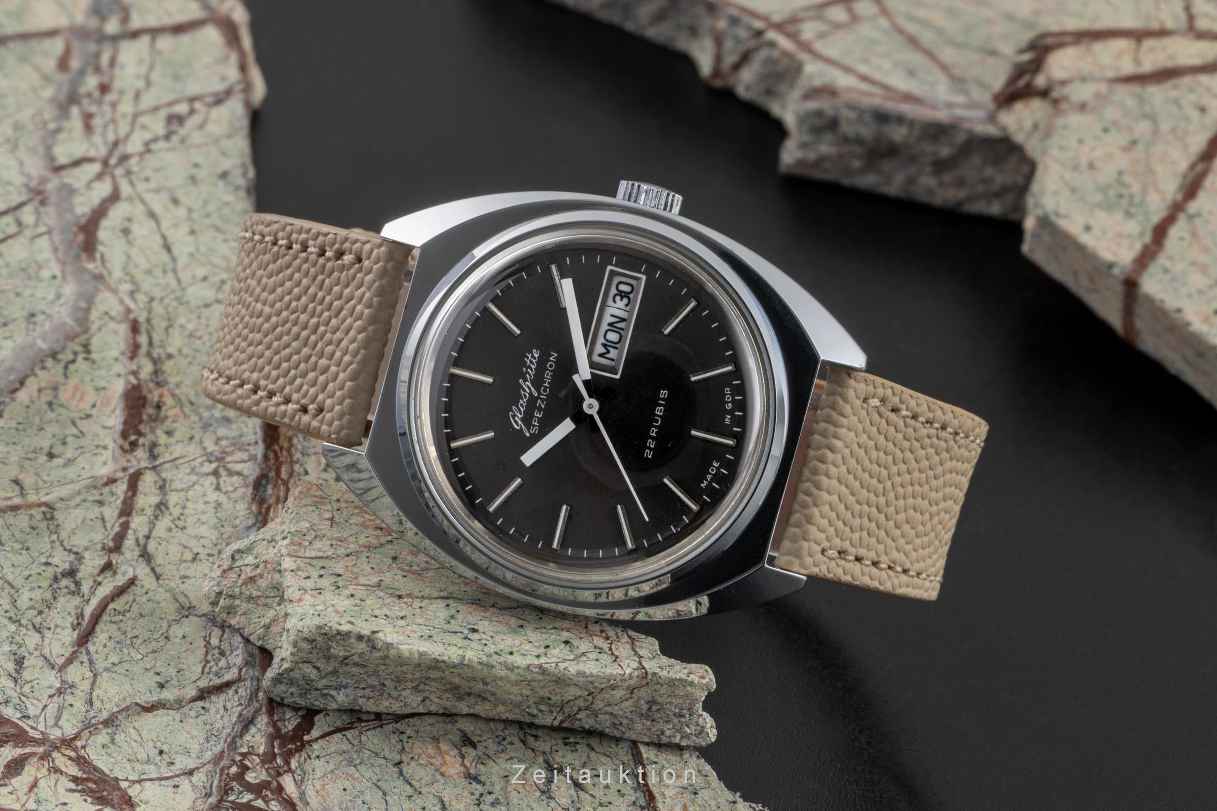 Glashütte Spezichron chromed brass automatic men's watch Vintage  [2604201]