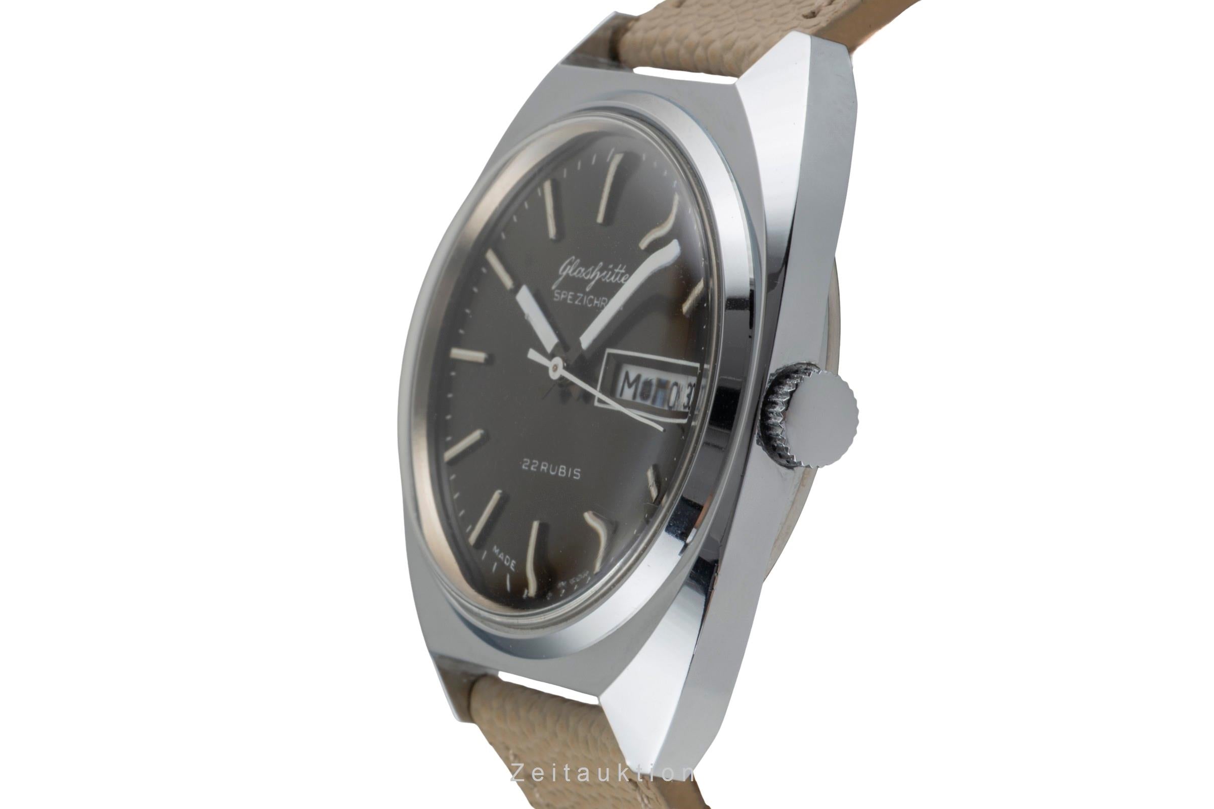 Glashütte Spezichron chromed brass automatic men's watch Vintage  [2604201]