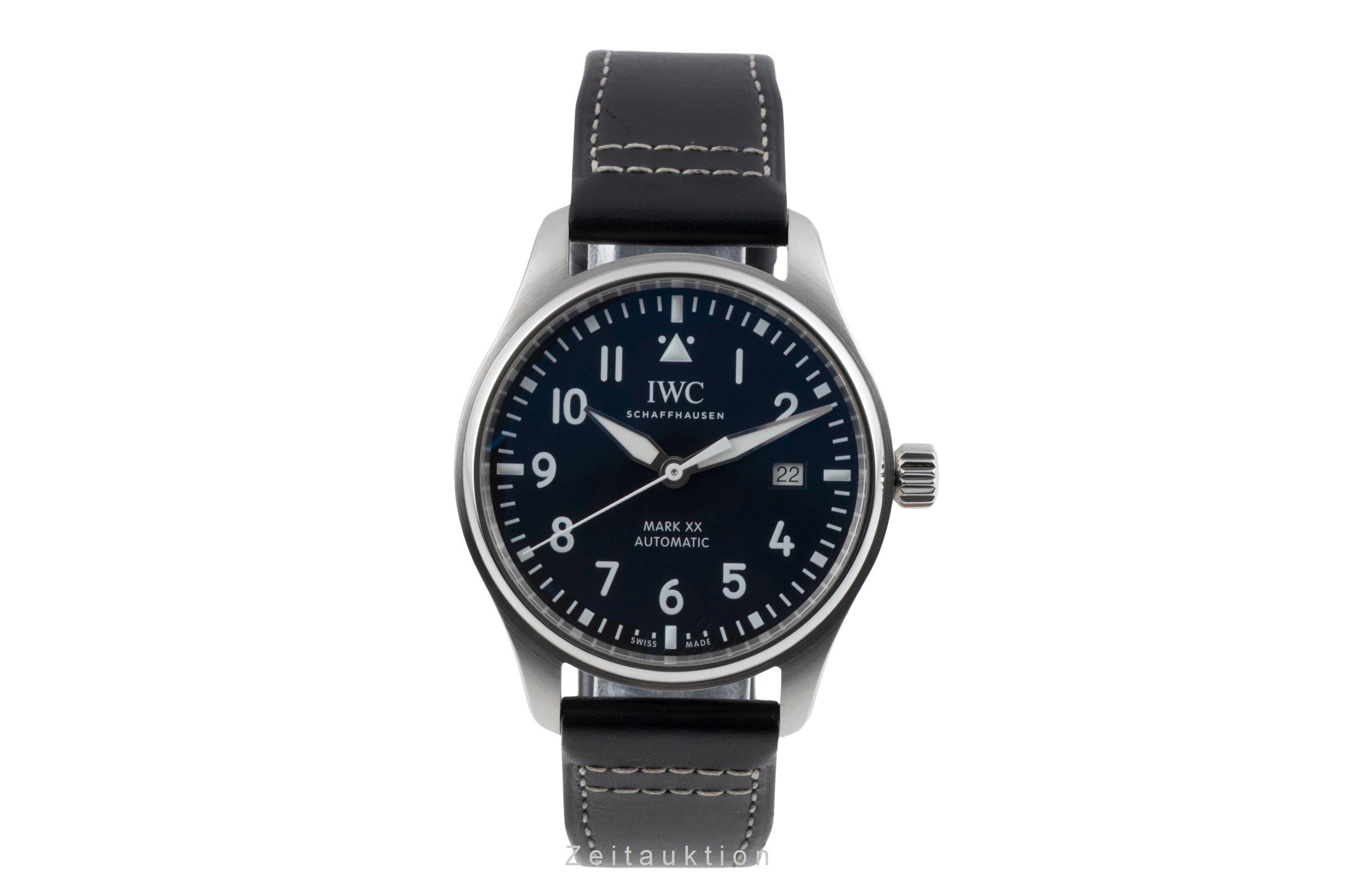 IWC Pilot Mark XX Black Dial Stahl Automatik Herrenuhr Ref. IW328201 B&P 2023 [2604210]