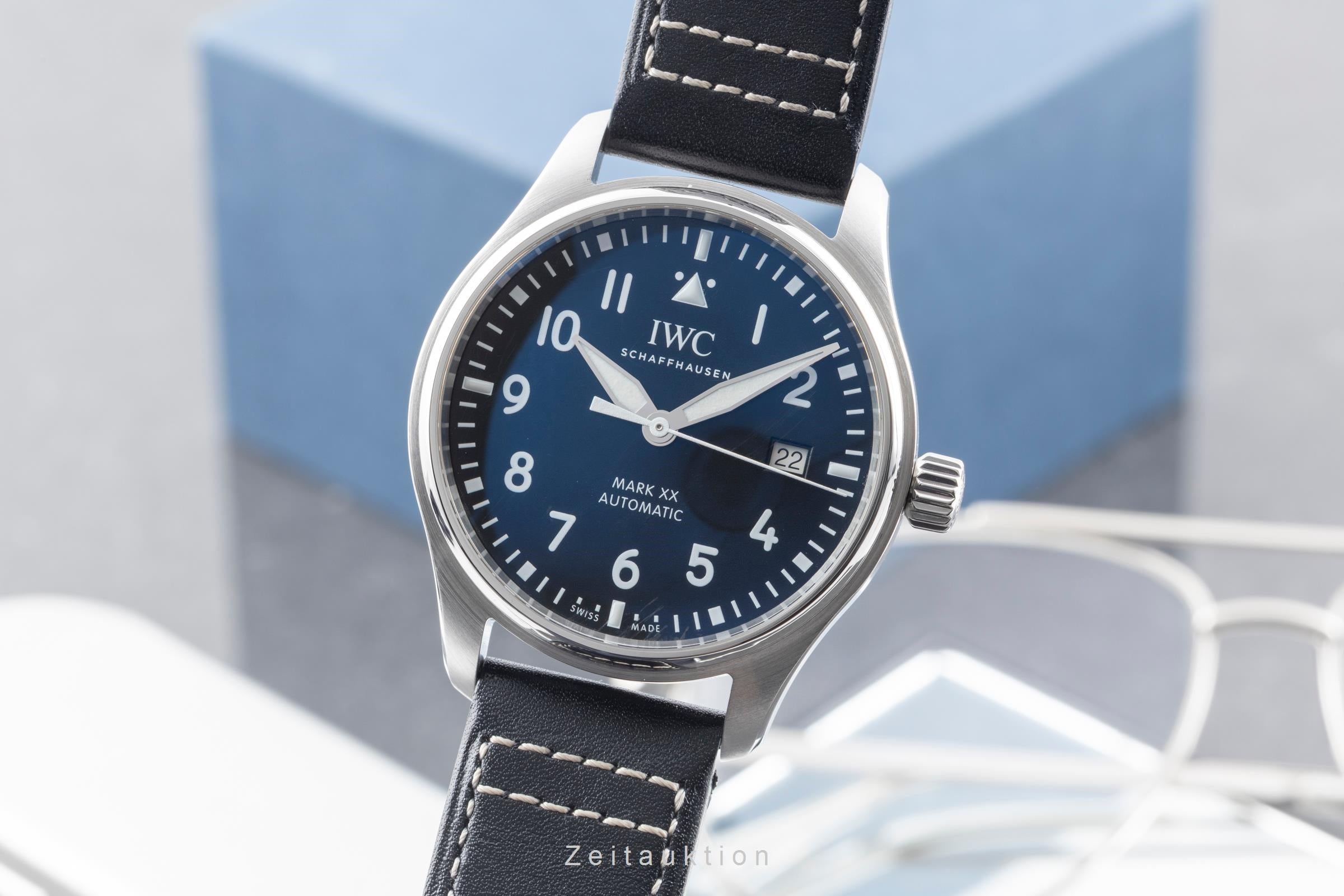IWC Pilot Mark XX Black Dial Stahl Automatik Herrenuhr Ref. IW328201 B&P 2023 [2604210]