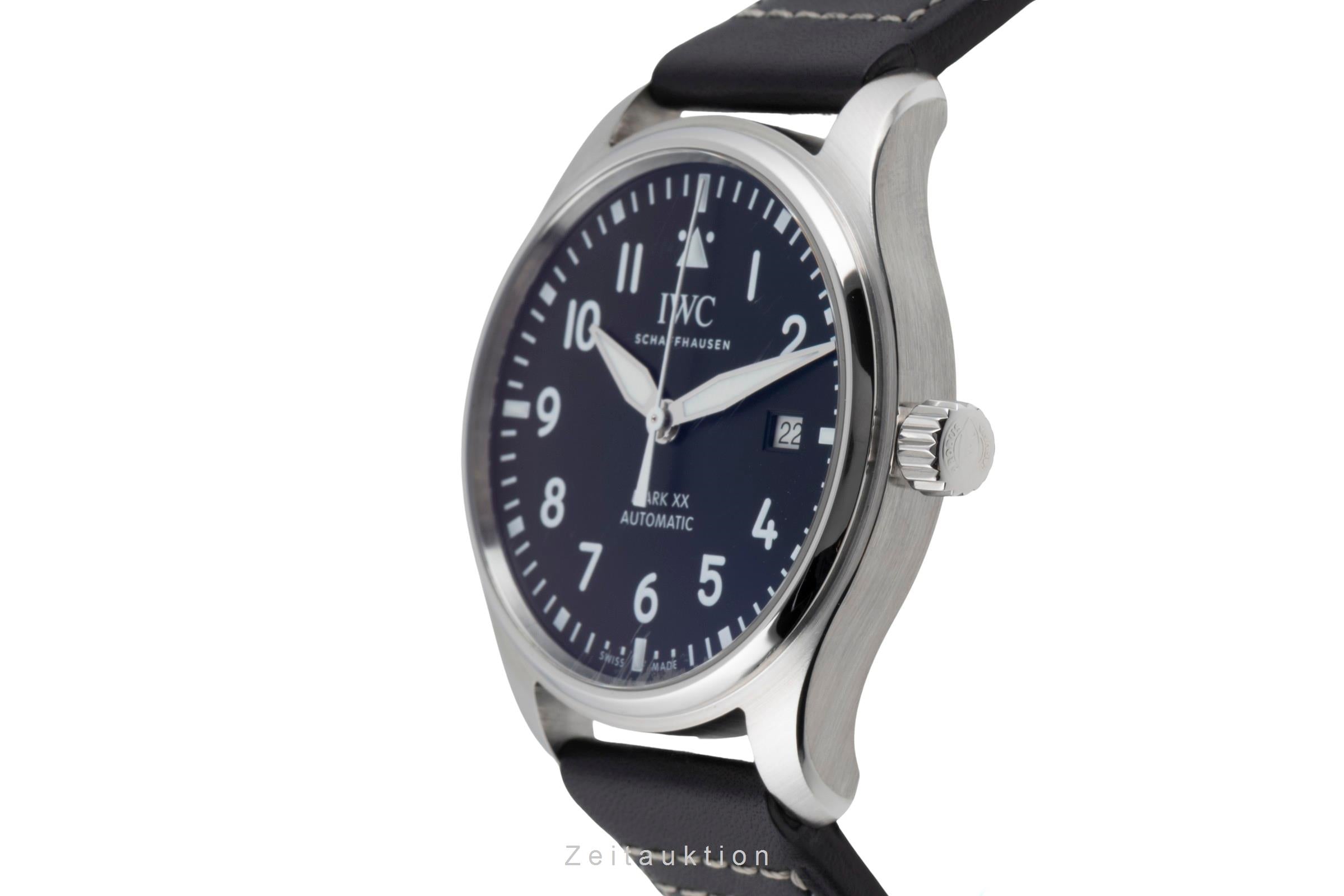 IWC Pilot Mark XX Black Dial Stahl Automatik Herrenuhr Ref. IW328201 B&P 2023 [2604210]