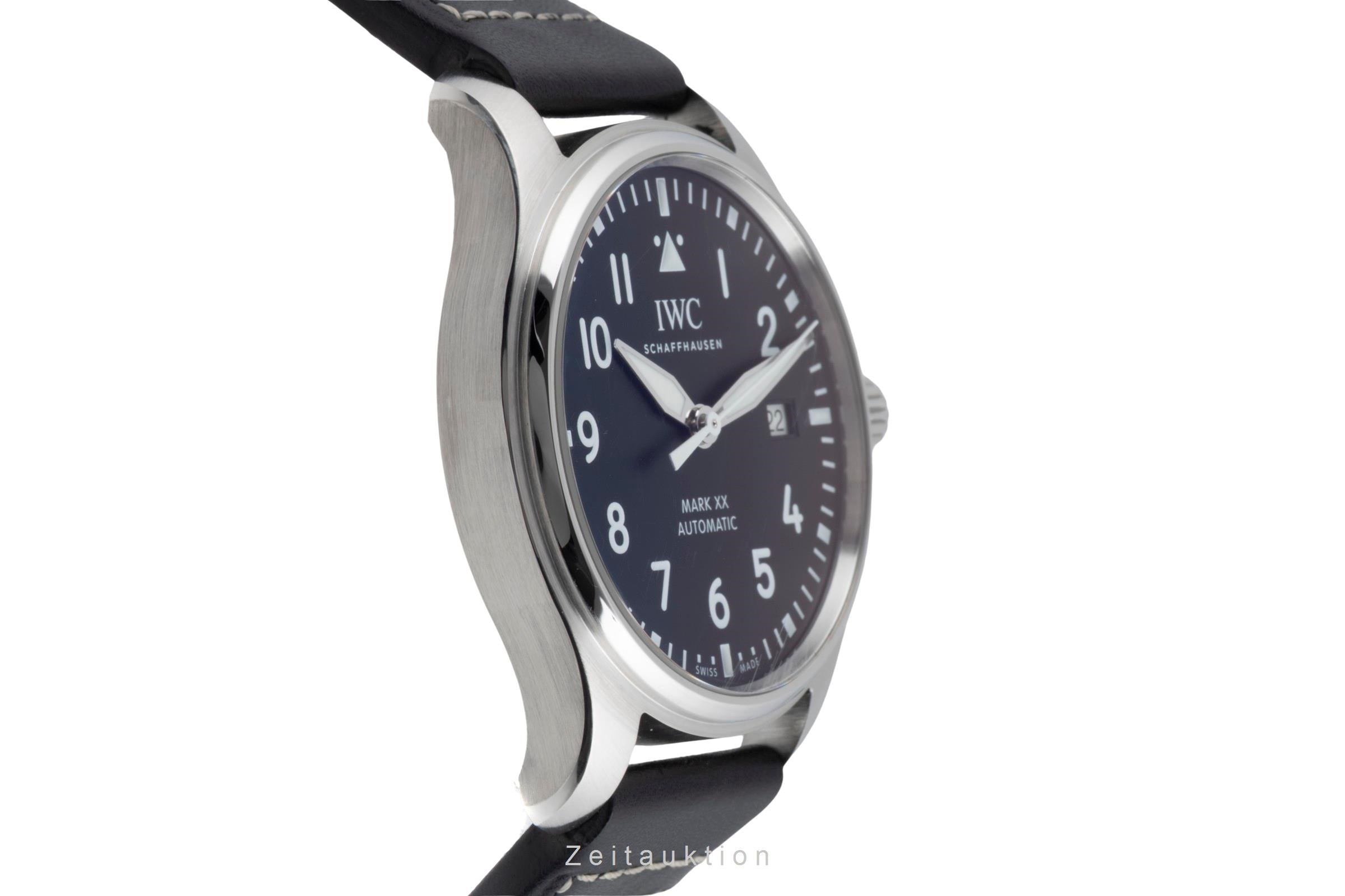 IWC Pilot Mark XX Black Dial Stahl Automatik Herrenuhr Ref. IW328201 B&P 2023 [2604210]