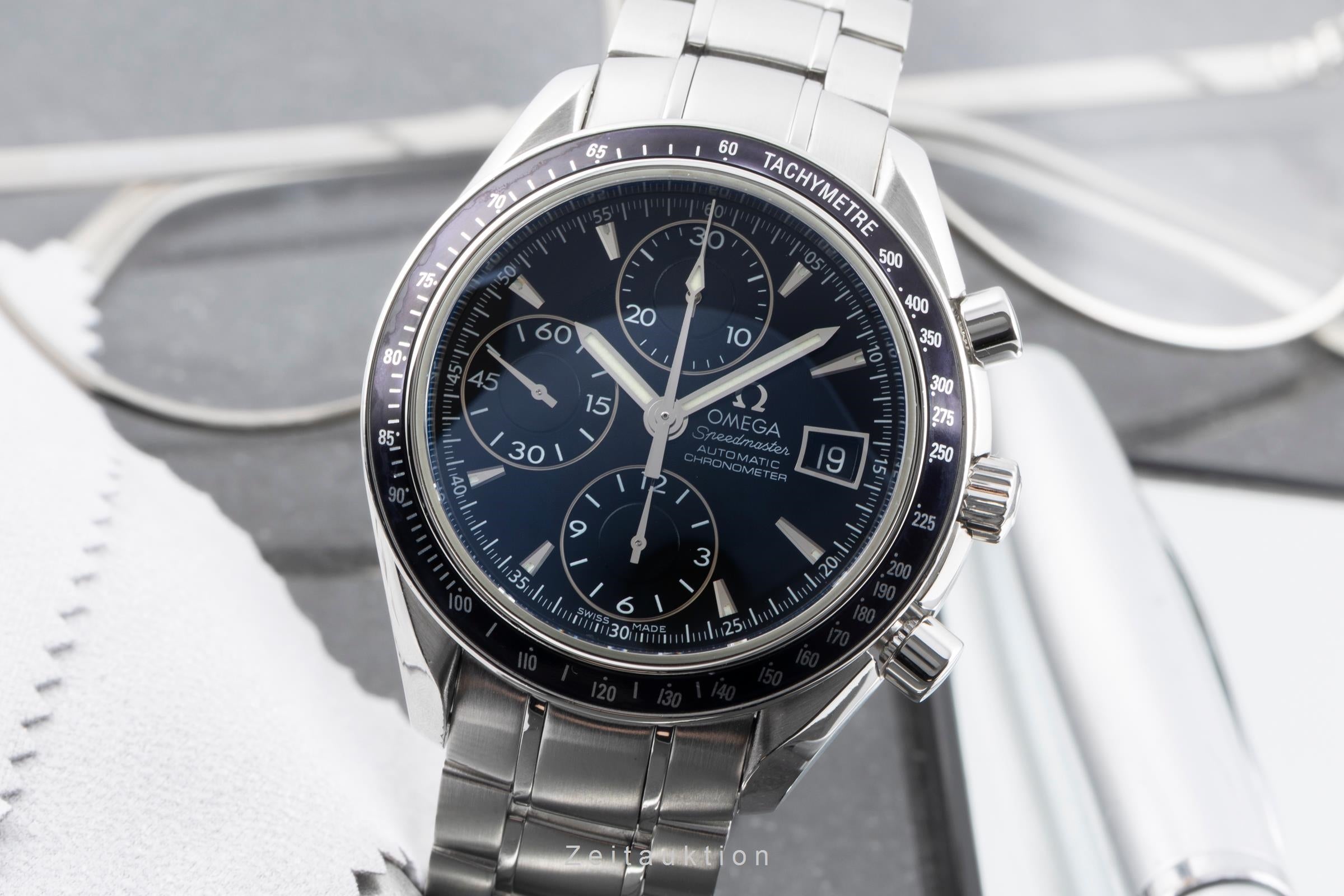Omega Speedmaster Date Chronograph Stahl Automatik Ref. 3210.50.00 Papiere 2013 [2604216]