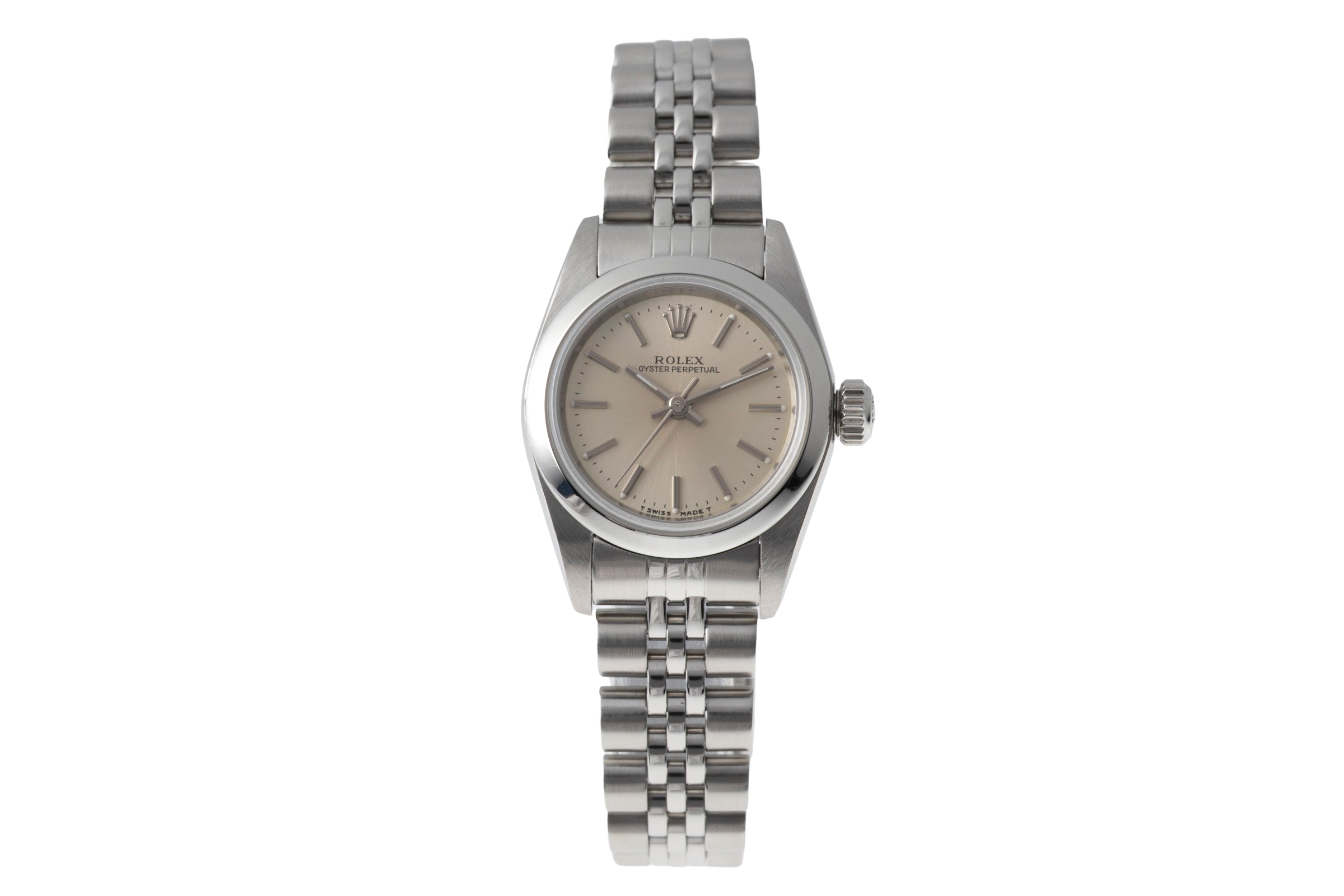 Rolex Oyster Perpetual Silver Dial Edelstahl Automatik Damenuhr R. 67180 U-Serie [2604221]