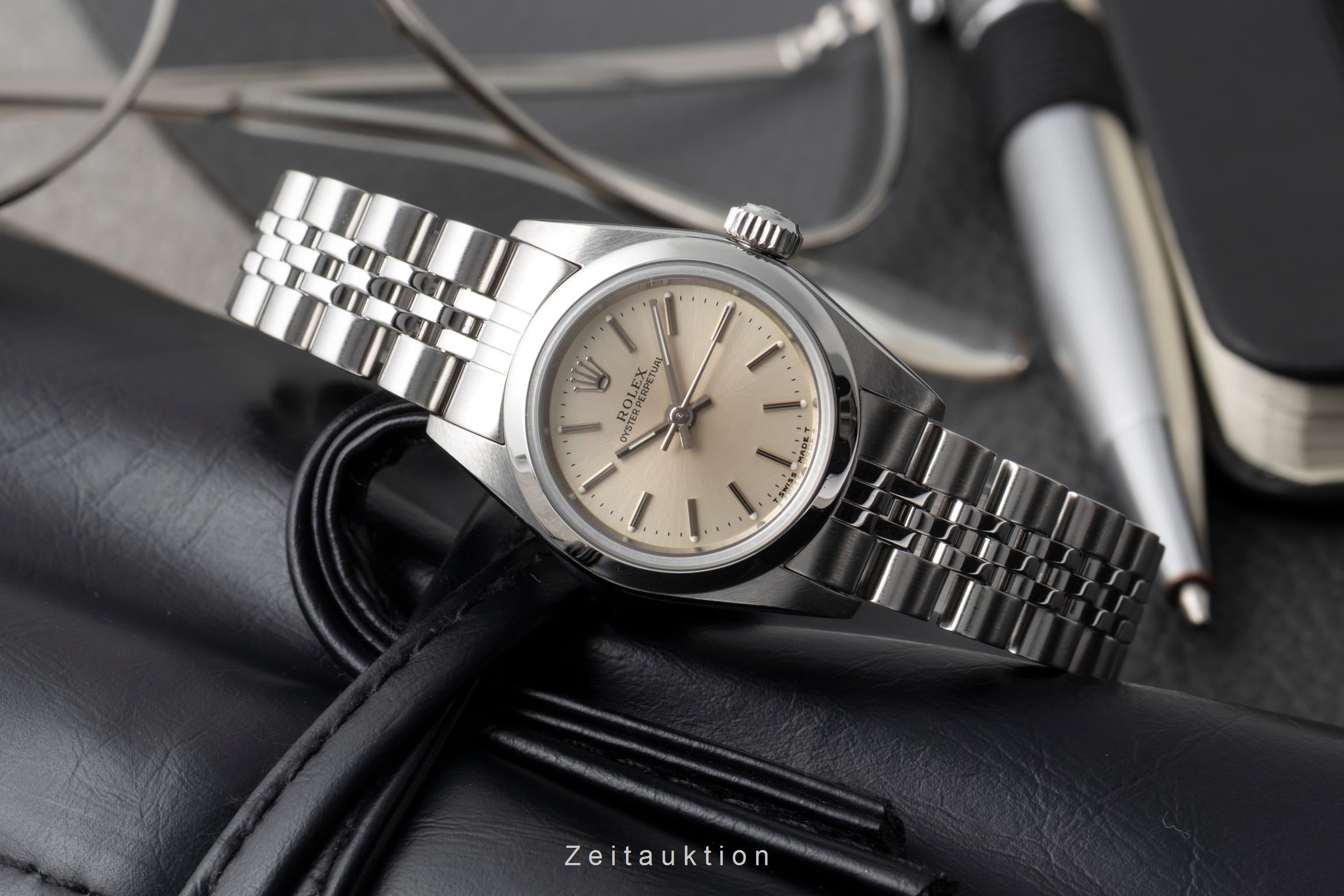 Rolex Oyster Perpetual Silver Dial Edelstahl Automatik Damenuhr R. 67180 U-Serie [2604221]