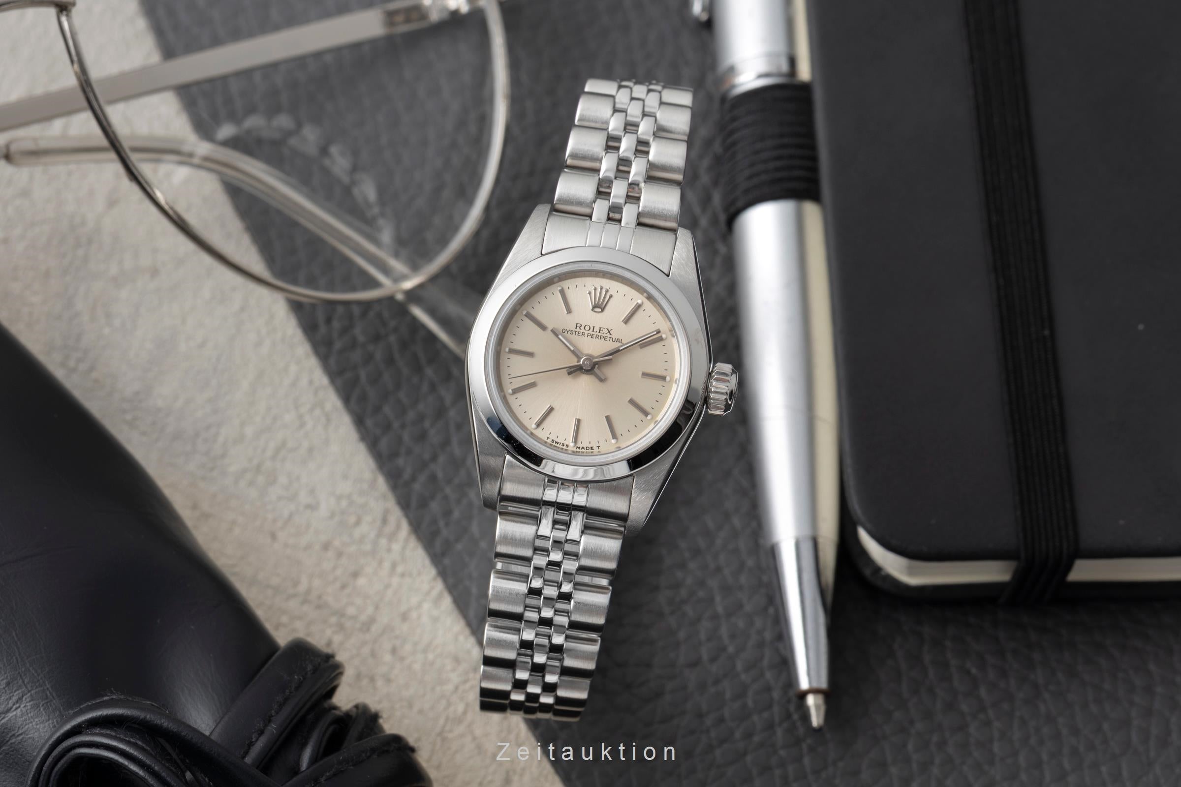 Rolex Oyster Perpetual Silver Dial Edelstahl Automatik Damenuhr R. 67180 U-Serie [2604221]