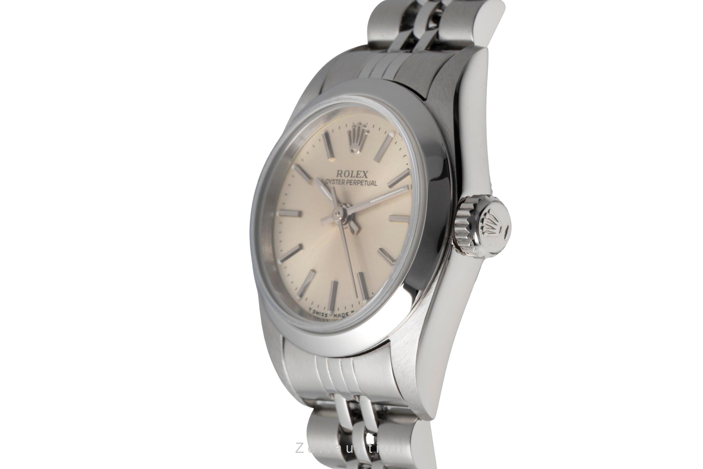 Rolex Oyster Perpetual Silver Dial Edelstahl Automatik Damenuhr R. 67180 U-Serie [2604221]