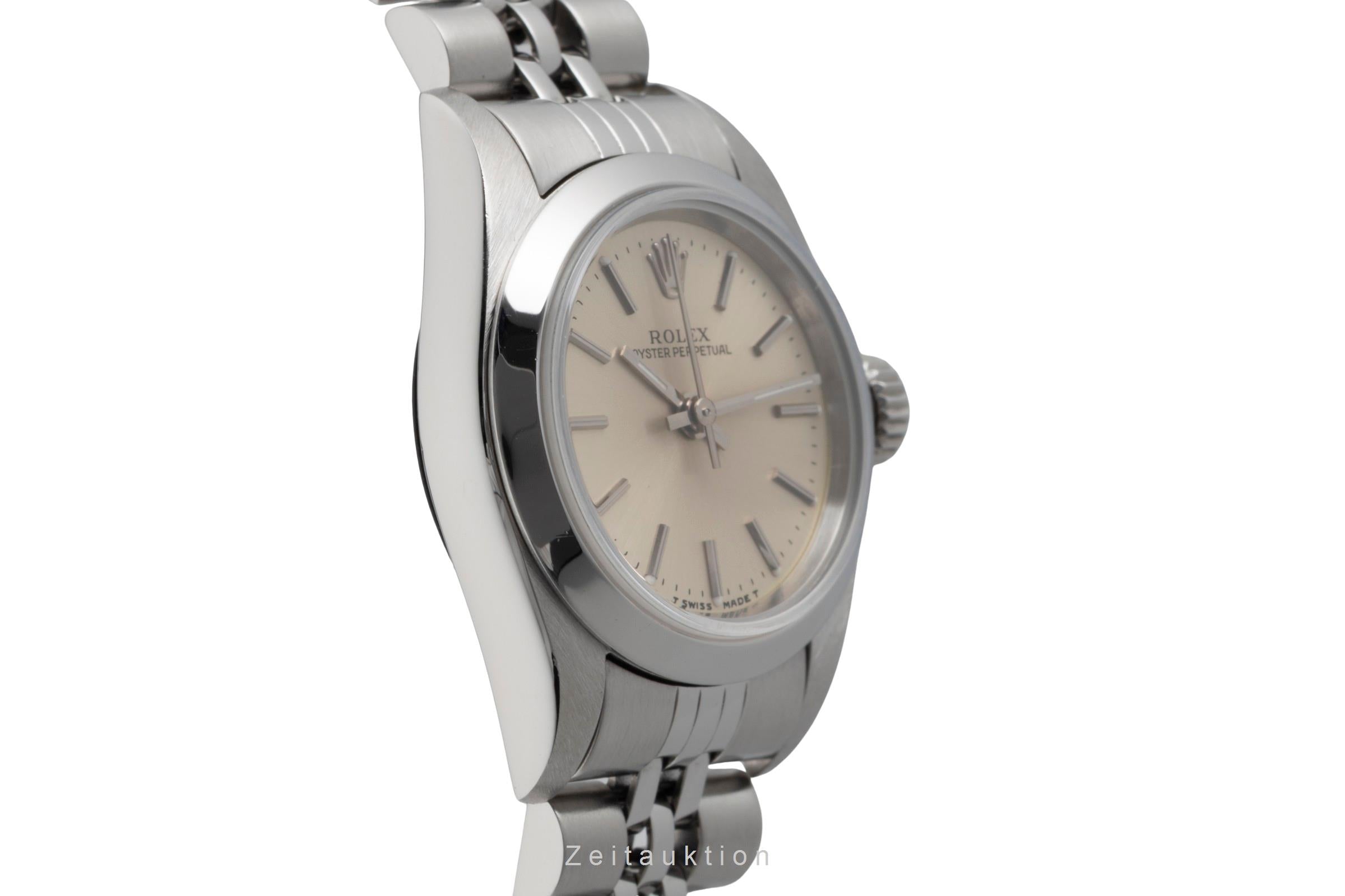 Rolex Oyster Perpetual Silver Dial Edelstahl Automatik Damenuhr R. 67180 U-Serie [2604221]