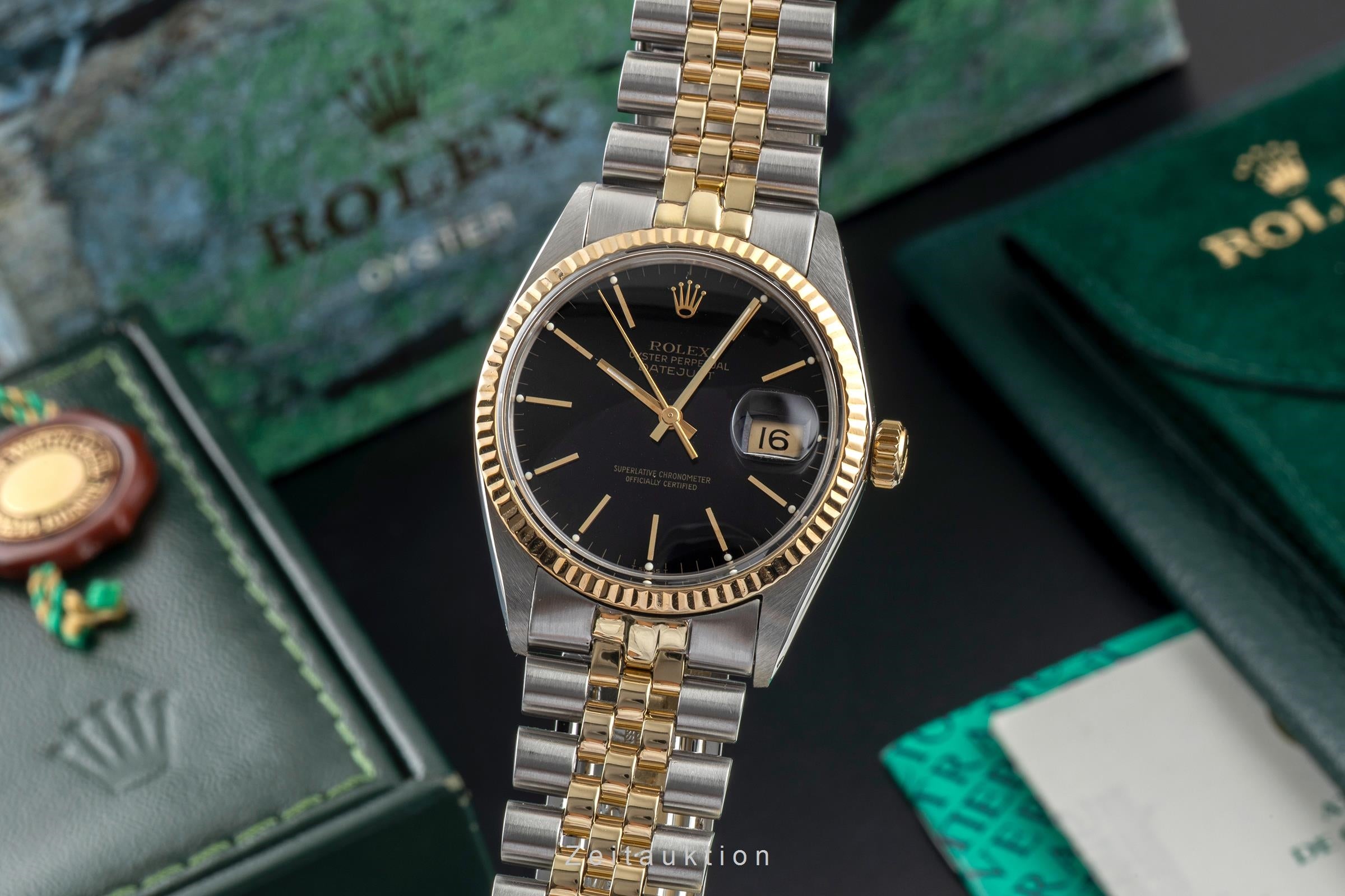 Rolex Datejust acciaio / oro automatismo orologio da uomo 16013 LP: 15350EUR Vintage  [2604224]