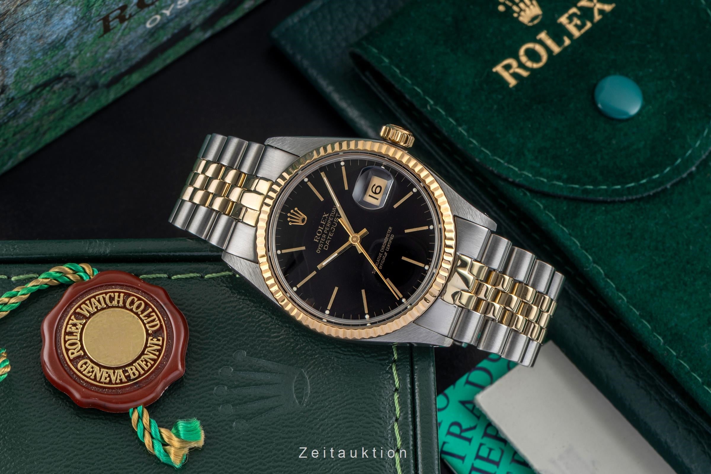 Rolex Datejust acciaio / oro automatismo orologio da uomo 16013 LP: 15350EUR Vintage  [2604224]