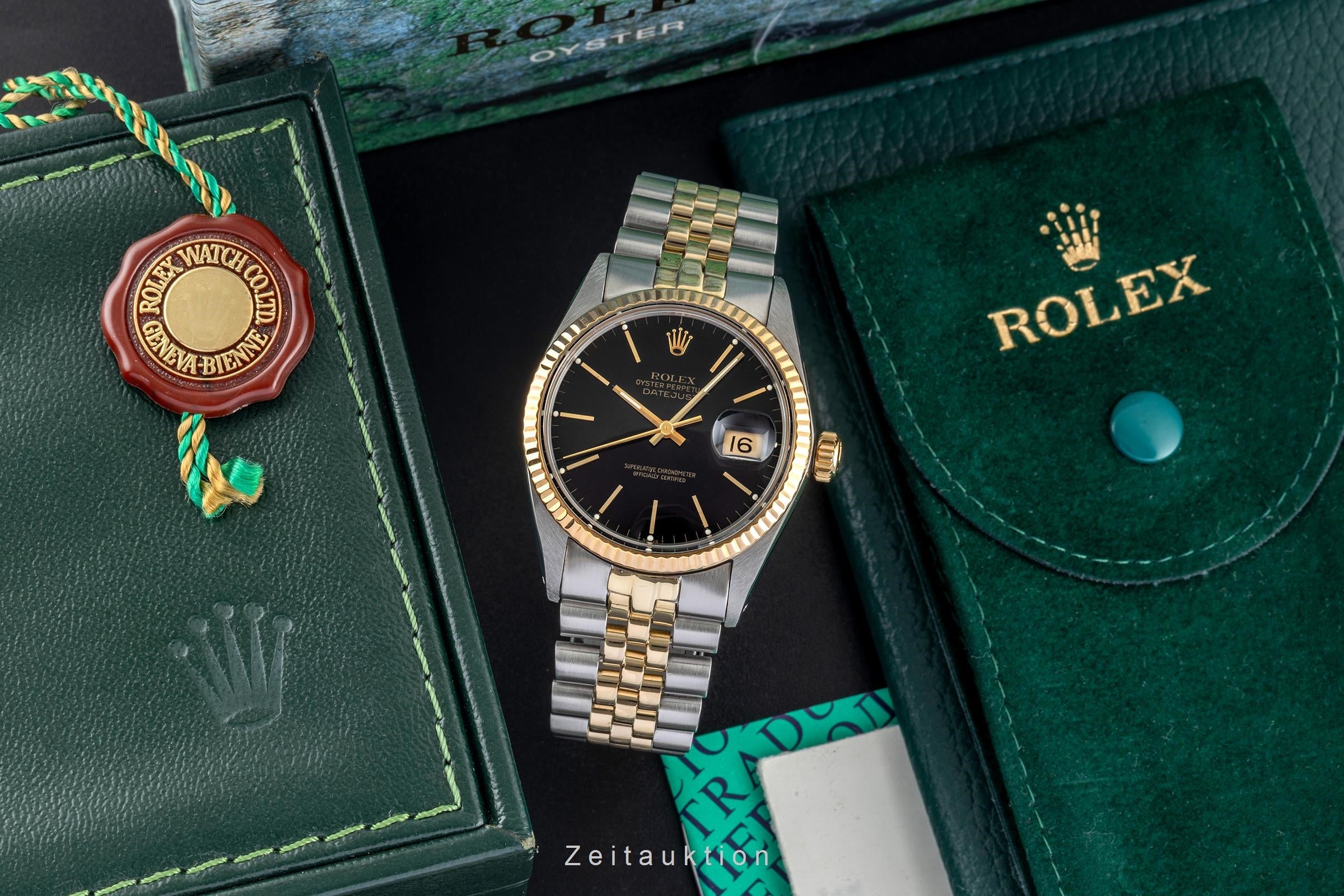 Rolex Datejust acciaio / oro automatismo orologio da uomo 16013 LP: 15350EUR Vintage  [2604224]