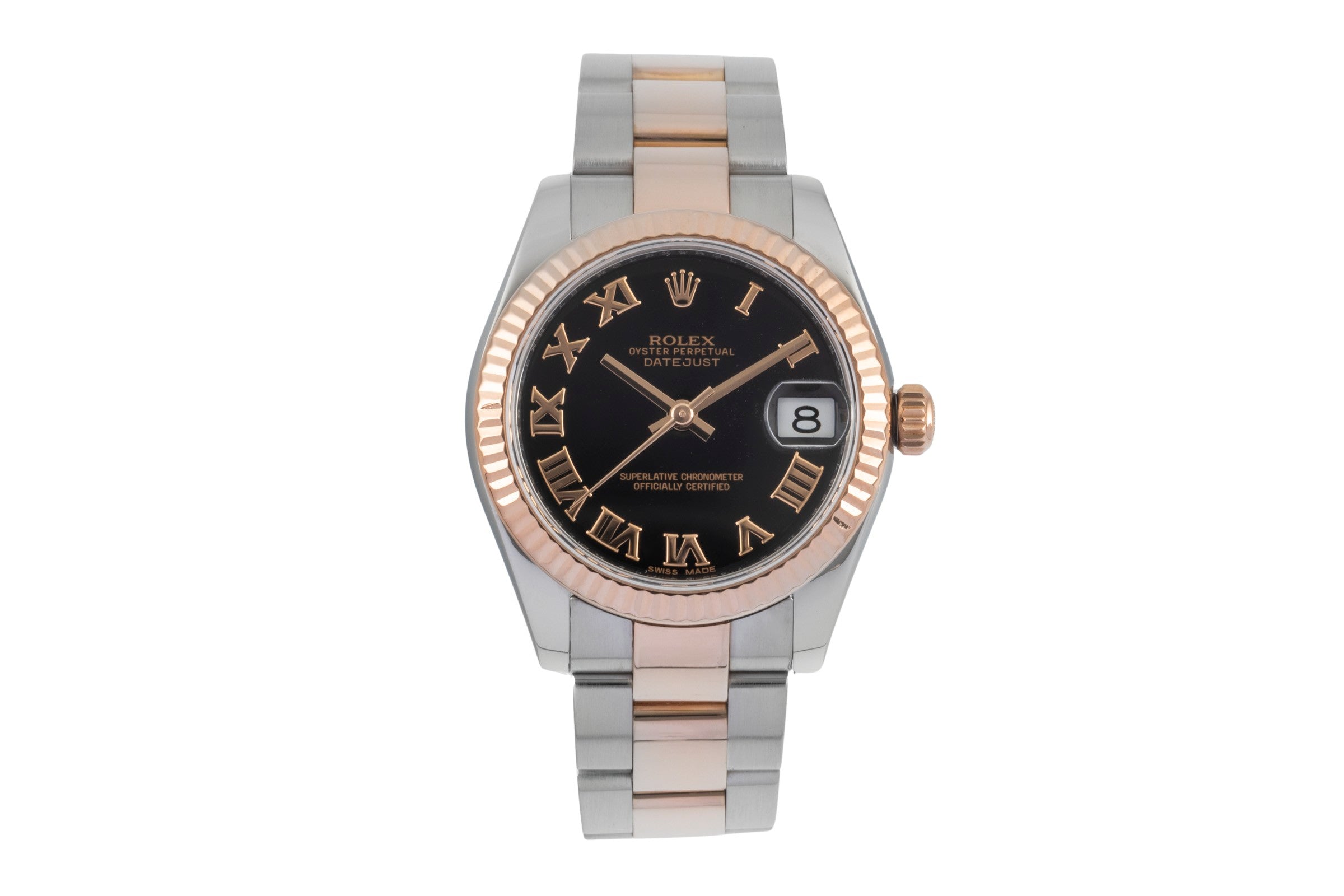 Rolex Datejust 31 Black Roman Dial Stahl / Rosegold Automatik Damenuhr 178271  [2604226]