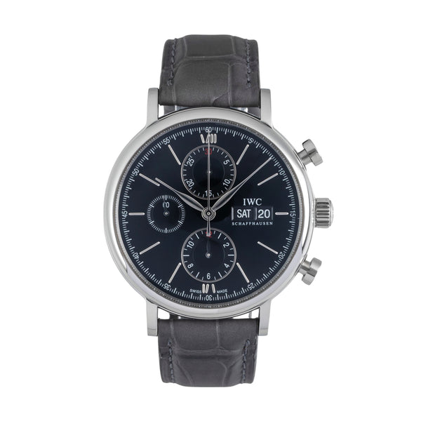 IWC Portofino cronógrafo acero automático reloj para caballeros IW391002 LP: 7100EUR  [2604239]