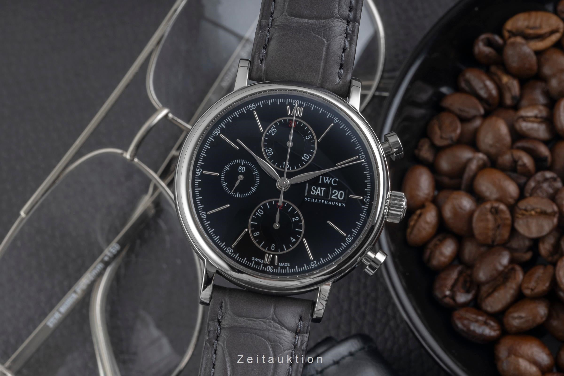 IWC Portofino cronógrafo acero automático reloj para caballeros IW391002 LP: 7100EUR  [2604239]