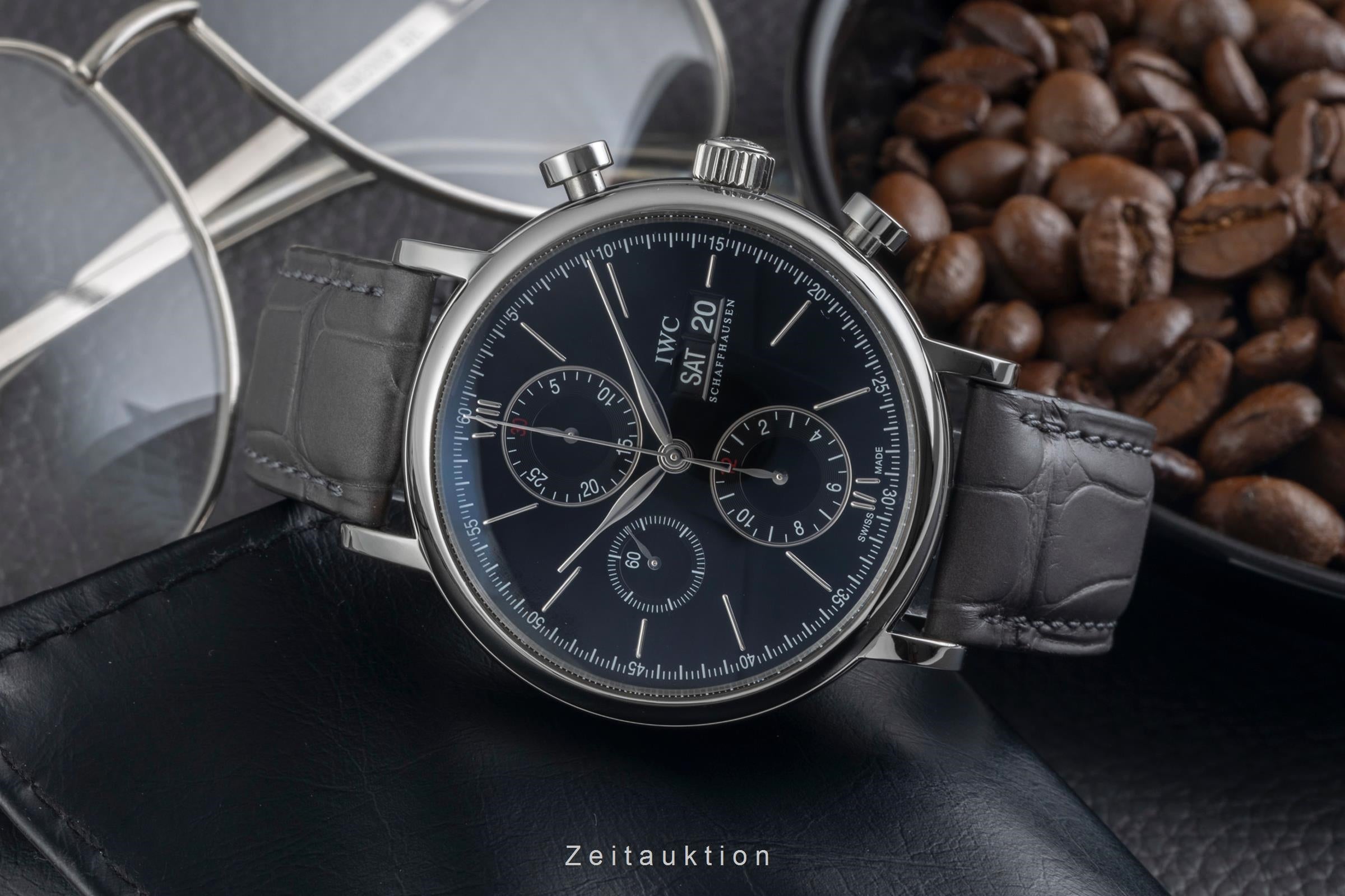 IWC Portofino cronógrafo acero automático reloj para caballeros IW391002 LP: 7100EUR  [2604239]