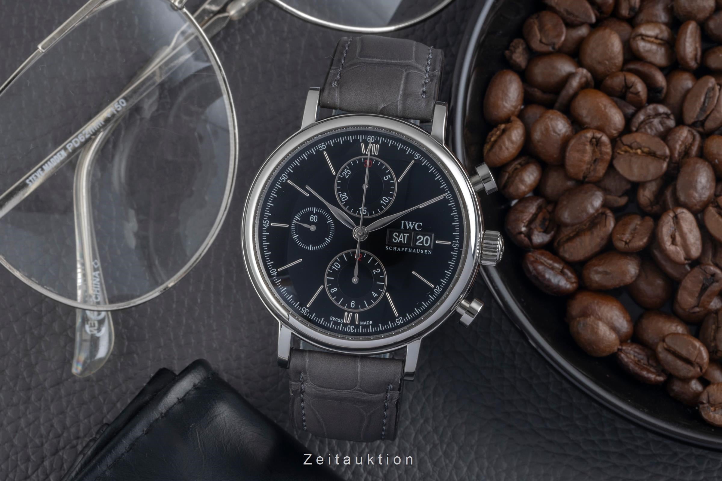 IWC Portofino cronógrafo acero automático reloj para caballeros IW391002 LP: 7100EUR  [2604239]