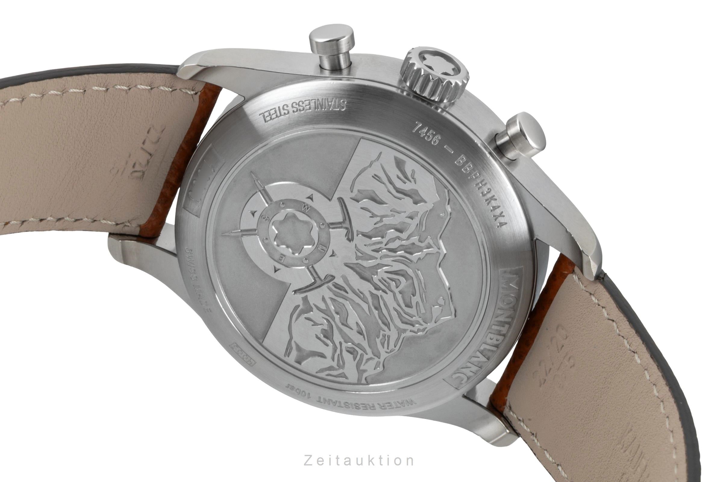Montblanc 1858 cronografo acciaio automatismo orologio da uomo 117836   7456  [2604257]