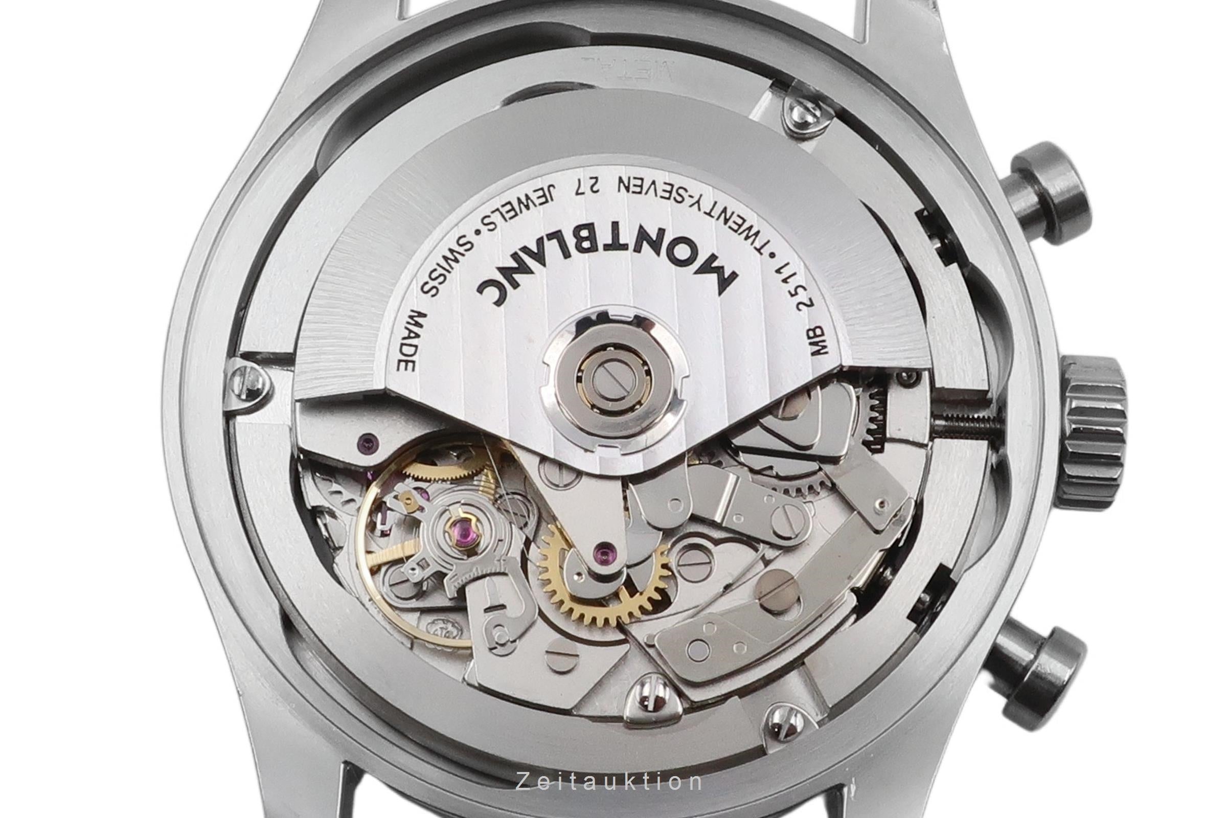 Montblanc 1858 cronografo acciaio automatismo orologio da uomo 117836   7456  [2604257]