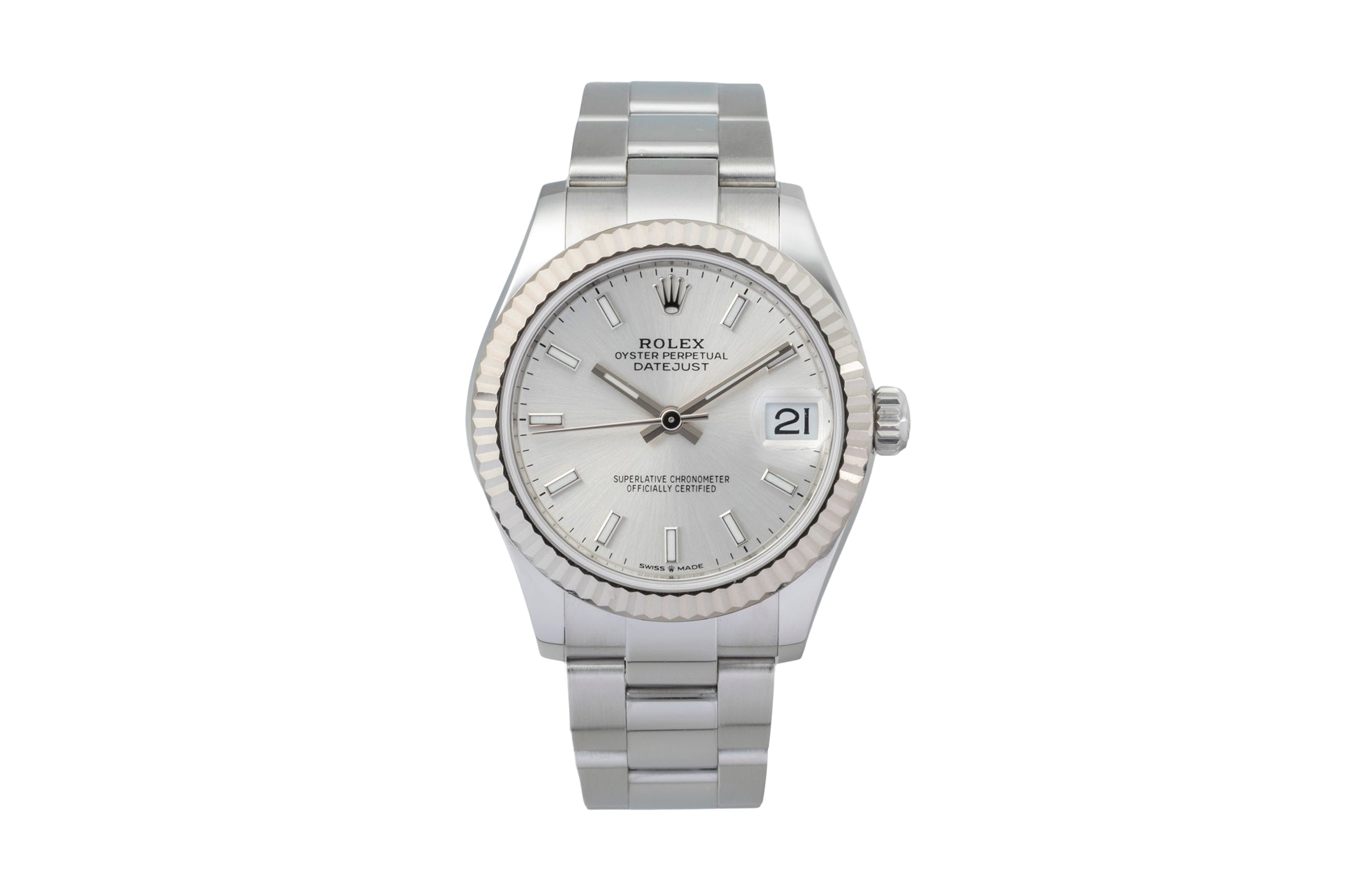 Rolex Datejust 31 Silver Dial Stahl / Weissgold Automatik Damenuhr Ref. 278274  [2604260]
