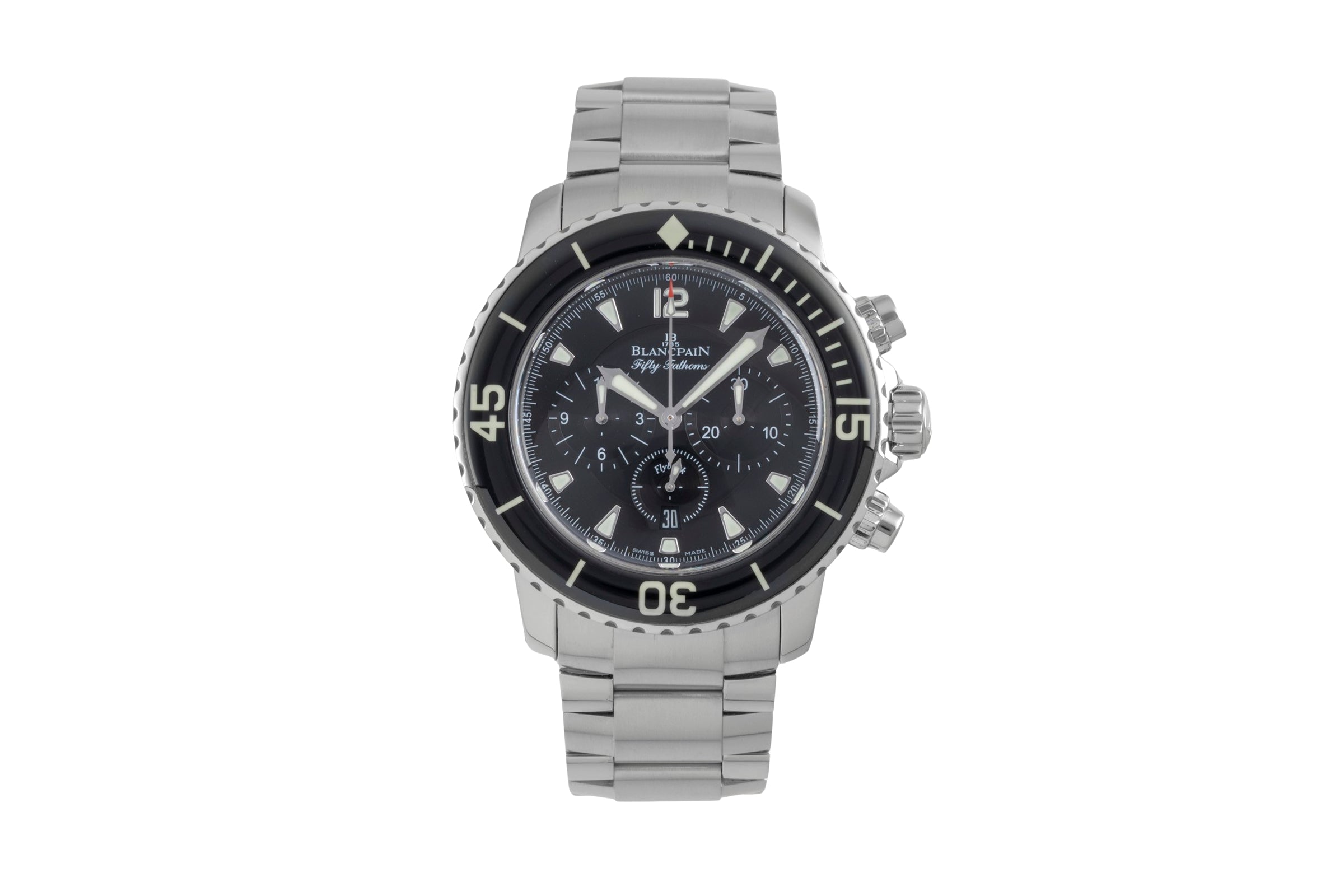 Blancpain Fifty Fathoms Chronograph Stahl Automatik Ref. 5085F-1130 B&P 2009 [2604272]