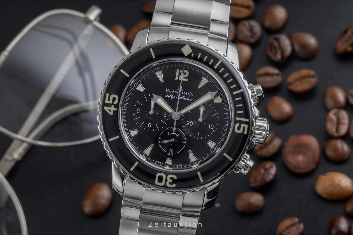 Blancpain Fifty Fathoms Chronograph Stahl Automatik Ref. 5085F-1130 B&P 2009 [2604272]