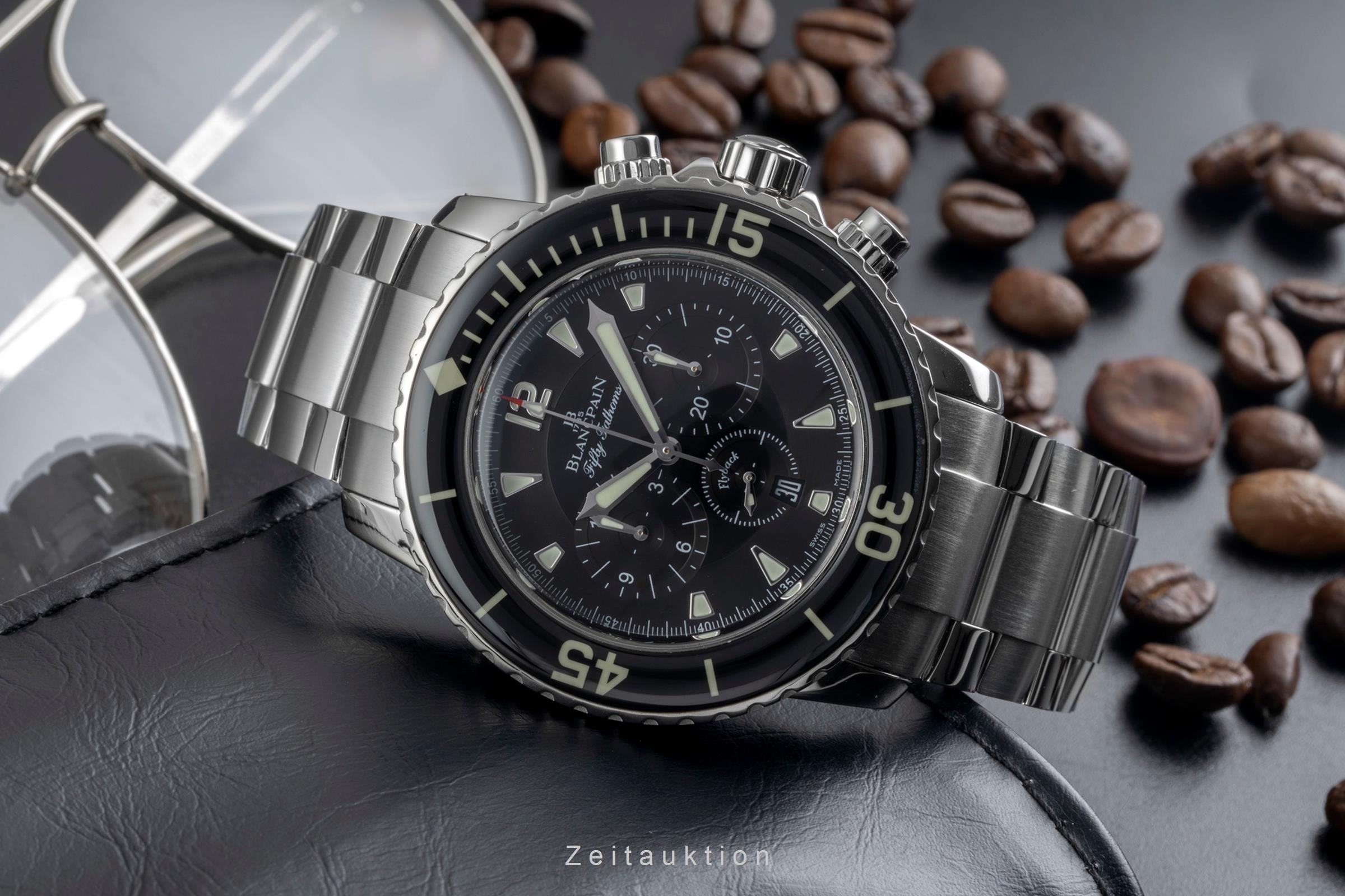 Blancpain Fifty Fathoms Chronograph Stahl Automatik Ref. 5085F-1130 B&P 2009 [2604272]